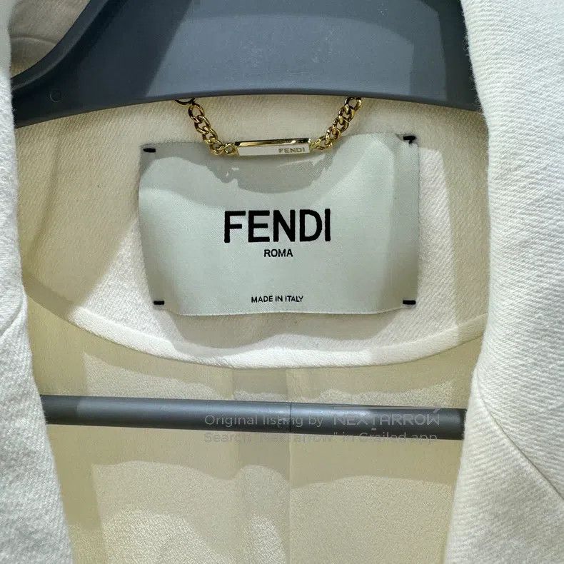 Fendi Fendi Solid Color Belt Design Blazer, Cotton Size XS / US 0-2 / IT 36-38 - 3 Thumbnail