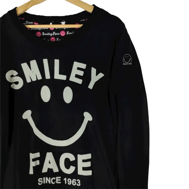 American Apparel Smiley Face Long Sweatshirts Size L / US 10 / IT 46 - 3 Thumbnail