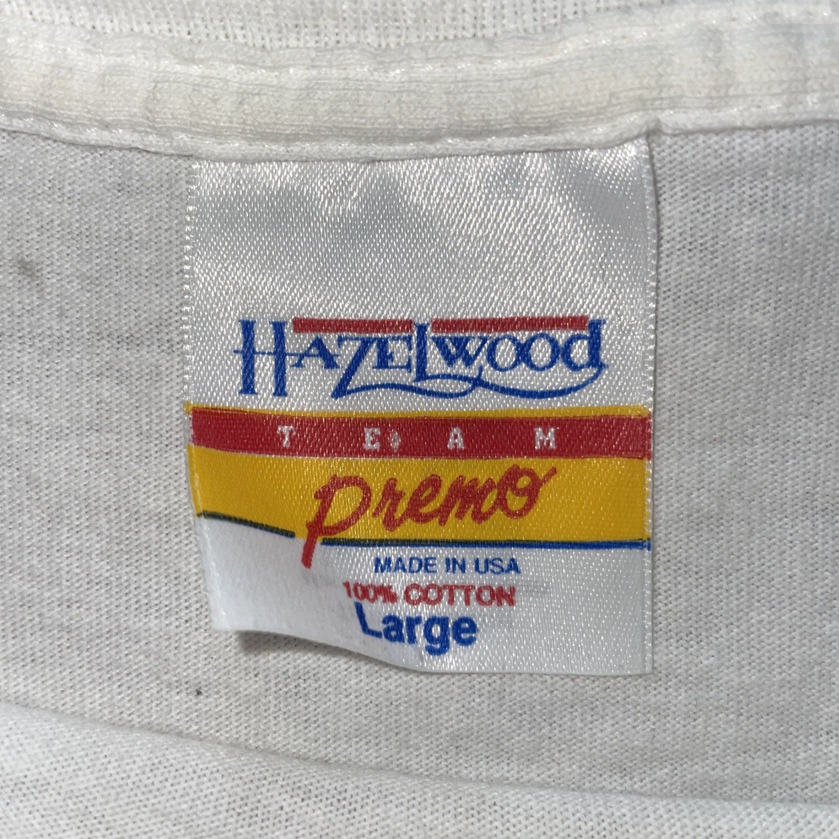 Elwood VTG Hazelwood SINGLE STITCH T-Shirt Mens L White American And Proud President Mens L Size US L / EU 52-54 / 3 - 3 Thumbnail
