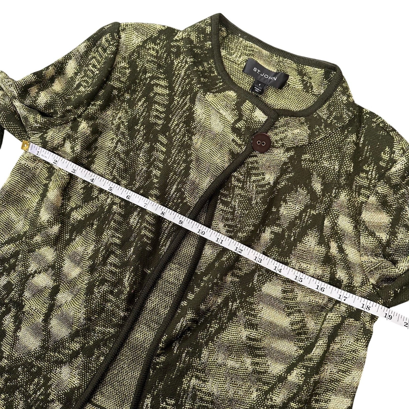 St. John St. John Women's Wool Blend 3/4 Sleeve Blazer Size 8 $995 Size M / US 6-8 / IT 42-44 - 3 Thumbnail