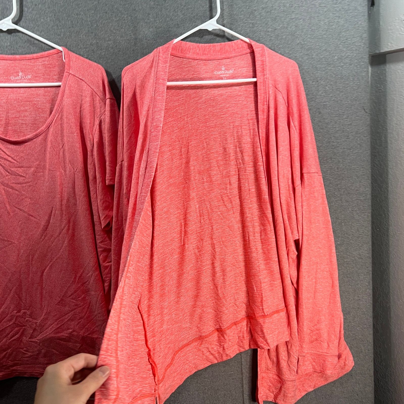 Other Cuddl Duds Seriously Soft 2-Piece Tee & Wrap Set Coral Size 3XL / US 20-22 - 3 Thumbnail