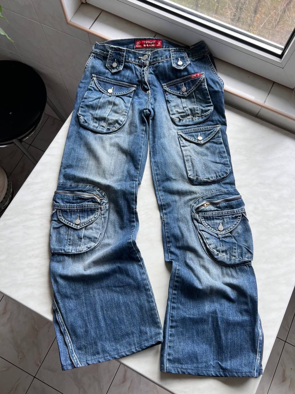 Early 00s Vintage Multi Pocket Denim Diesel Style Jeans Y2K