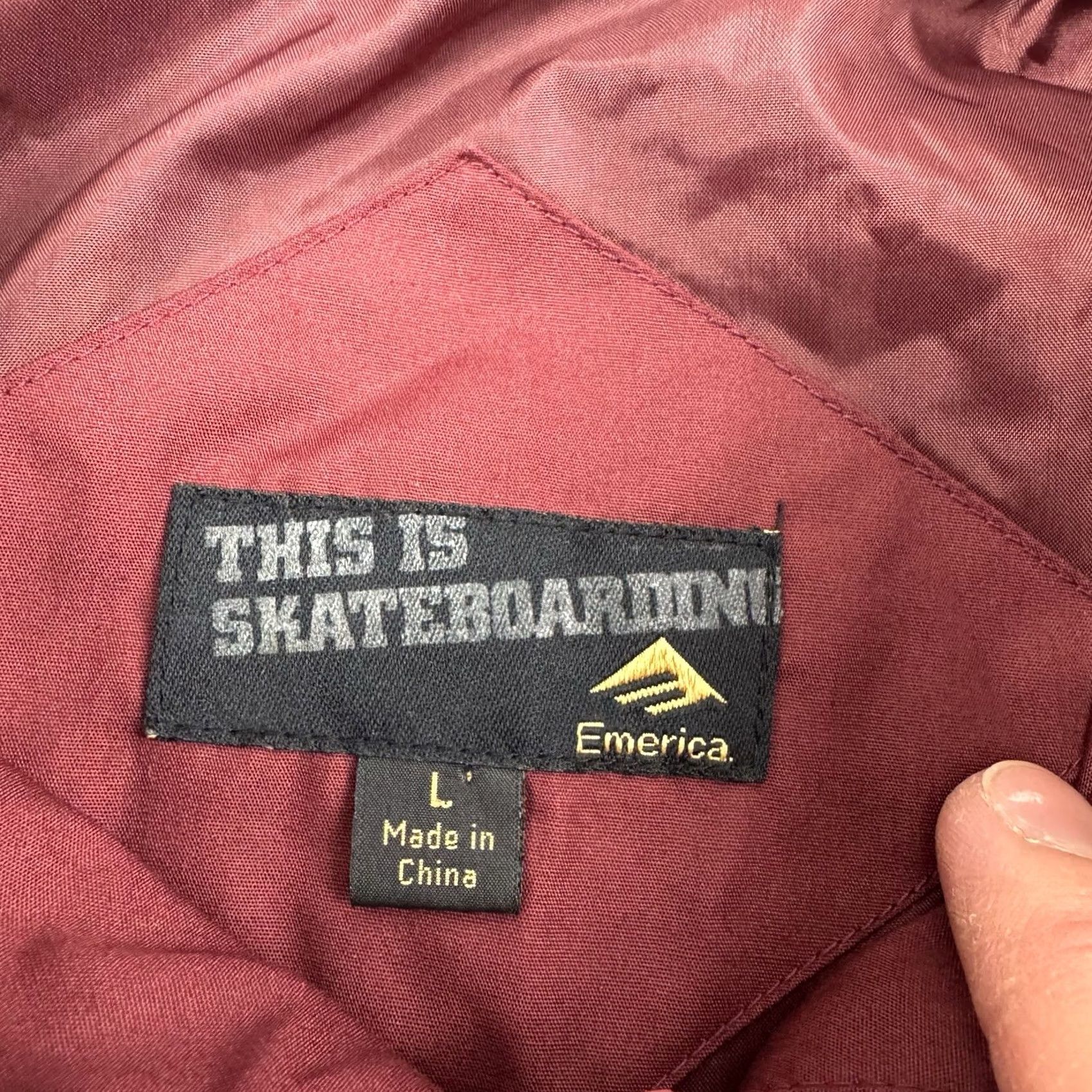 Emerica VINTAGE Emerica Jacket Windbreaker Adult Large Skateboard Members Only Style Y2K Red 90s 80s Hipster Punk Skateboard Mens Size US L / EU 52-54 / 3 - 3 Thumbnail