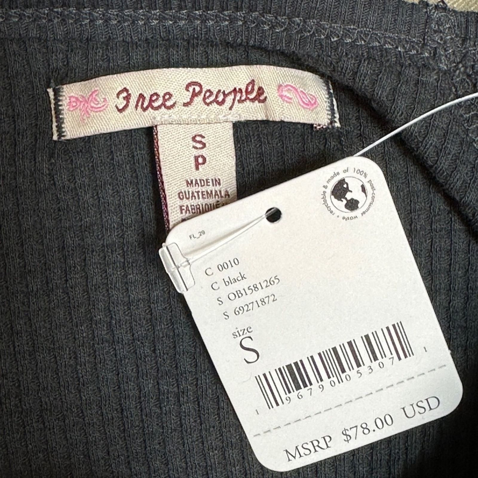 Free People Free People Santa Clara Ribbed Oversized Charcoal Black S Size S / US 4 / IT 40 - 16 Thumbnail