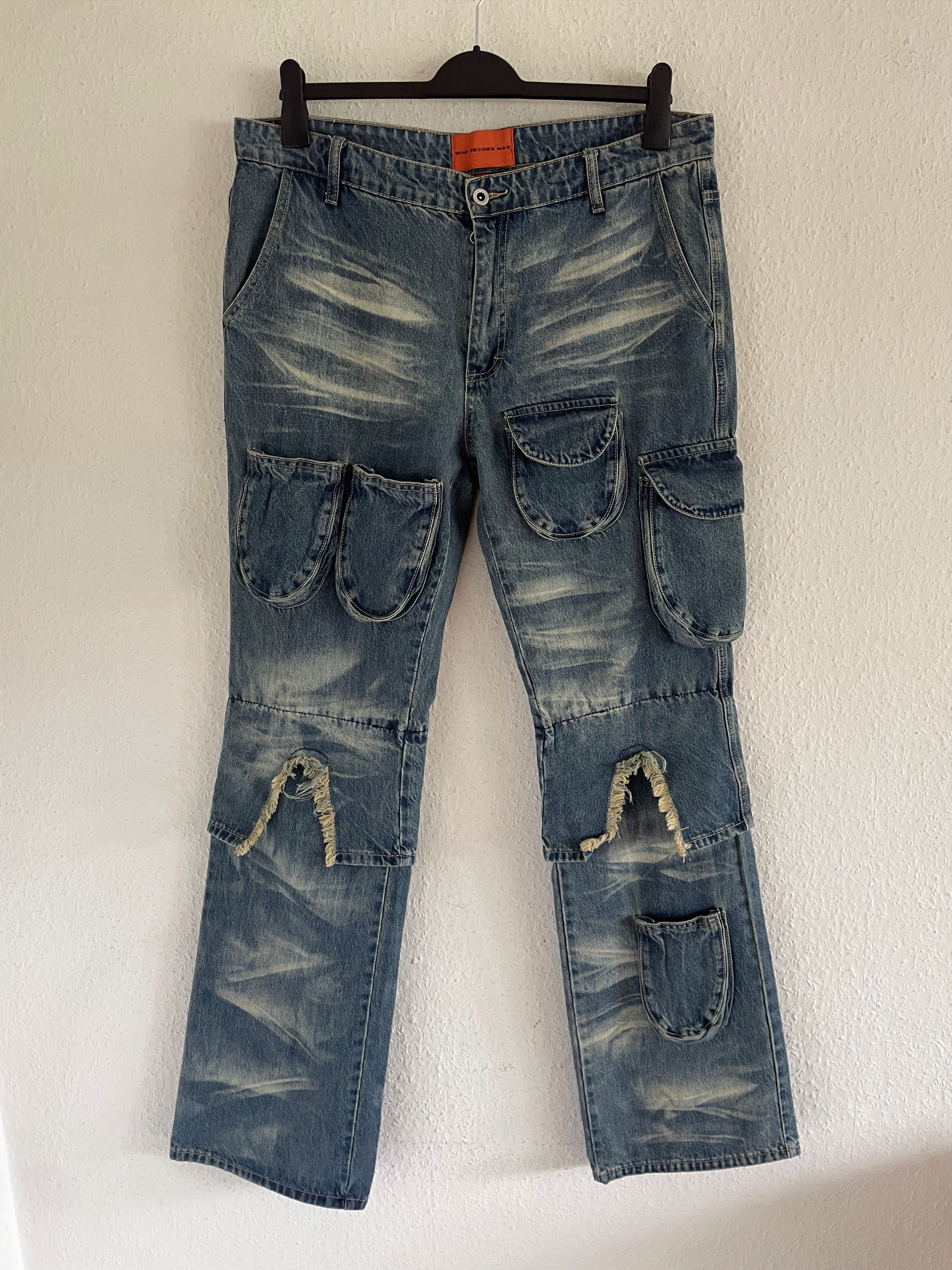 Who Decides War Arch Knee Cargo Jeans Size US 36 / EU 52 - 1 Thumbnail