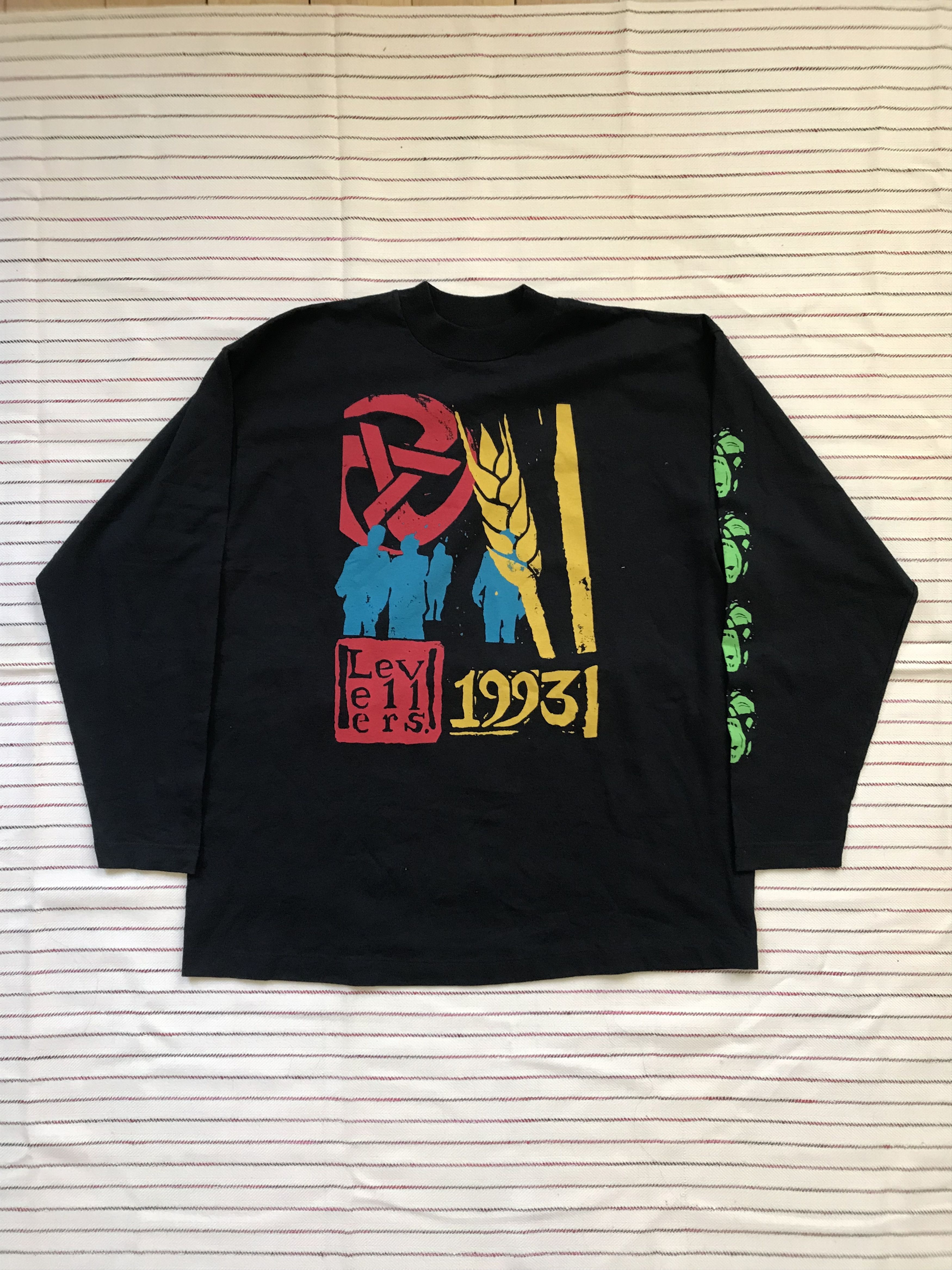 Band Tees × Vintage 90s Vintage The Levellers Subvert 1993 Tour Longsleeve Size US XL / EU 56 / 4 - 1 Thumbnail