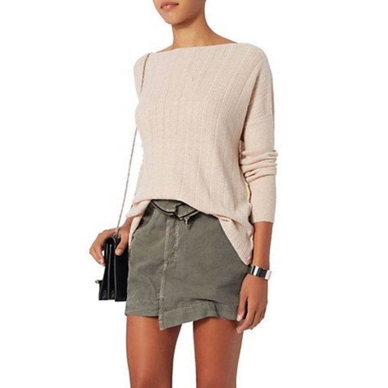 Derek Lam 10 Crosby NEW Derek Lam 10 Crosby Ivory Lurex Crossover Knit Top S Size S / US 4 / IT 40 - 1 Thumbnail