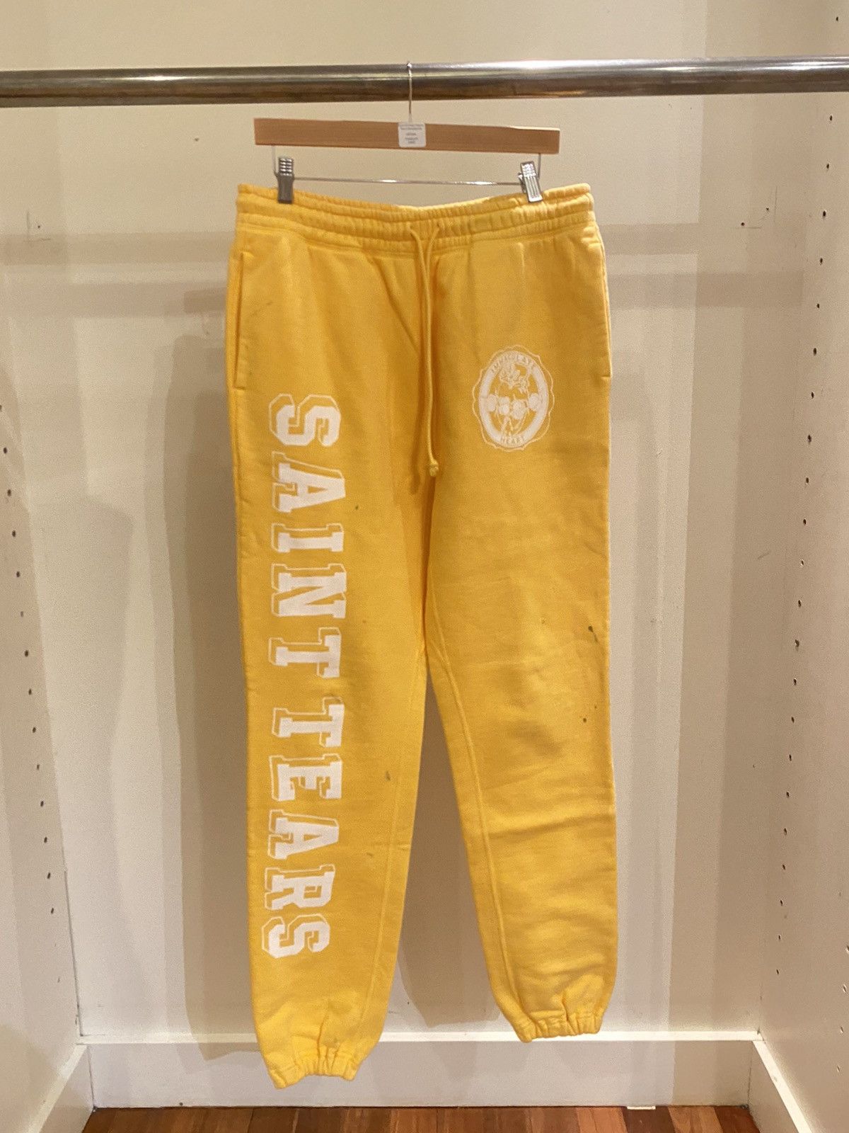 image of Denim Tears Sweatpants in Yellow, Men's (Size 32)