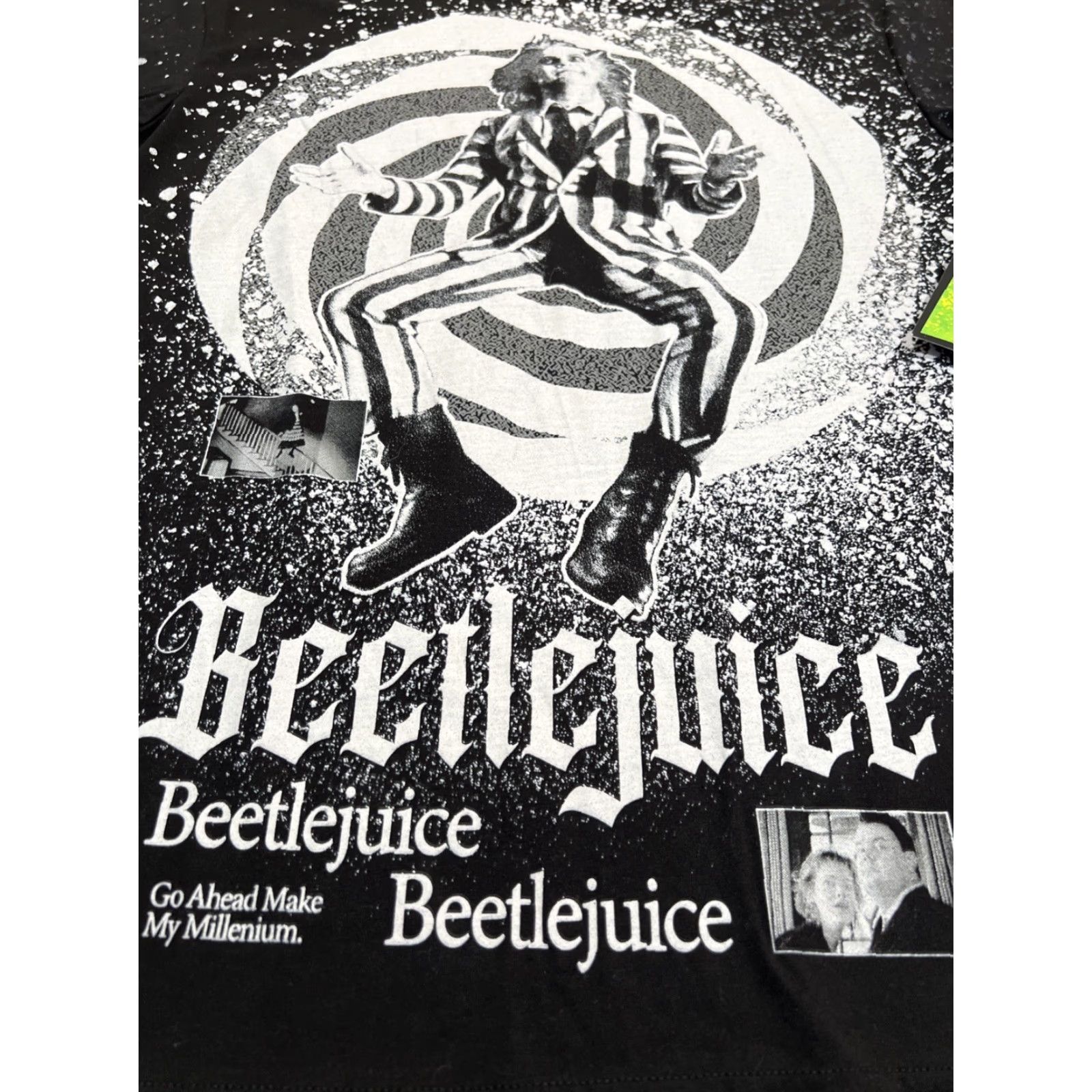 Vintage Beetlejuice T Shirt Men Medium Graphic Spiral Splatter NWT Size US M / EU 48-50 / 2 - 3 Thumbnail