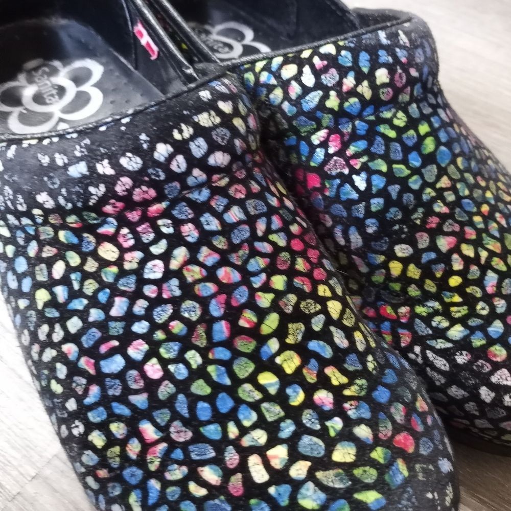 Other Sanita Women's Clog Multi-colored Stained Glass Print size 3 Size US 8 / IT 38 - 5 Thumbnail