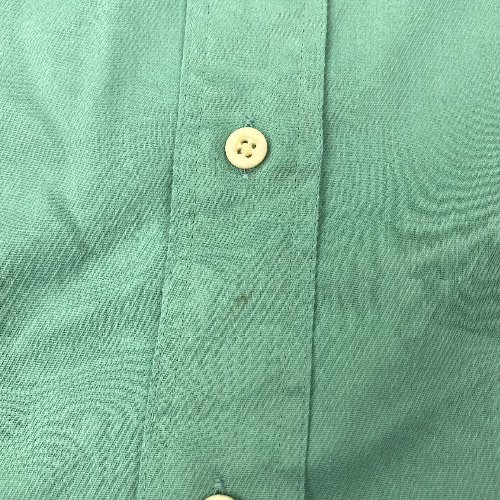 Gant VINTAGE Gant Hugger Shirt Mens 15.5 34 Green Twill Button-Up Workwear 70s USA Slim 70s Mens Size US M / EU 48-50 / 2 - 5 Thumbnail
