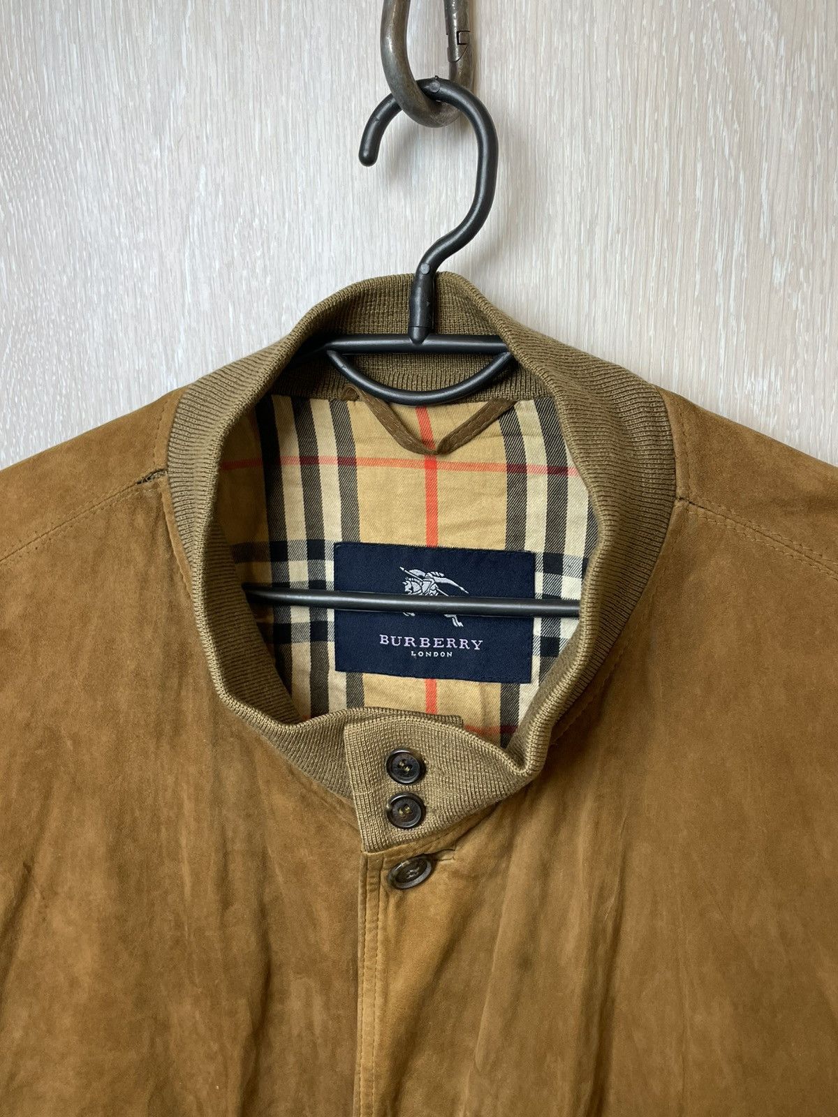 Burberry Vintage Burberry Leather Bomber Jacket Size US XL / EU 56 / 4 - 6 Thumbnail