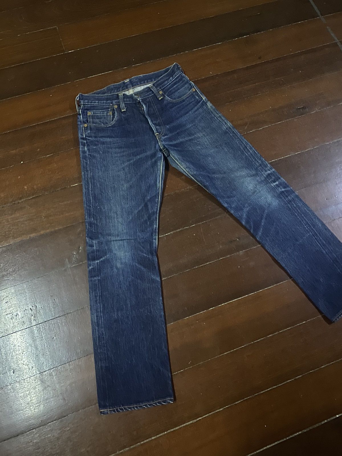 Denime Denime XX Leather Patch Selvedge Jeans mud wash clawmark Size 28" / US 6 / IT 42 - 2 Thumbnail