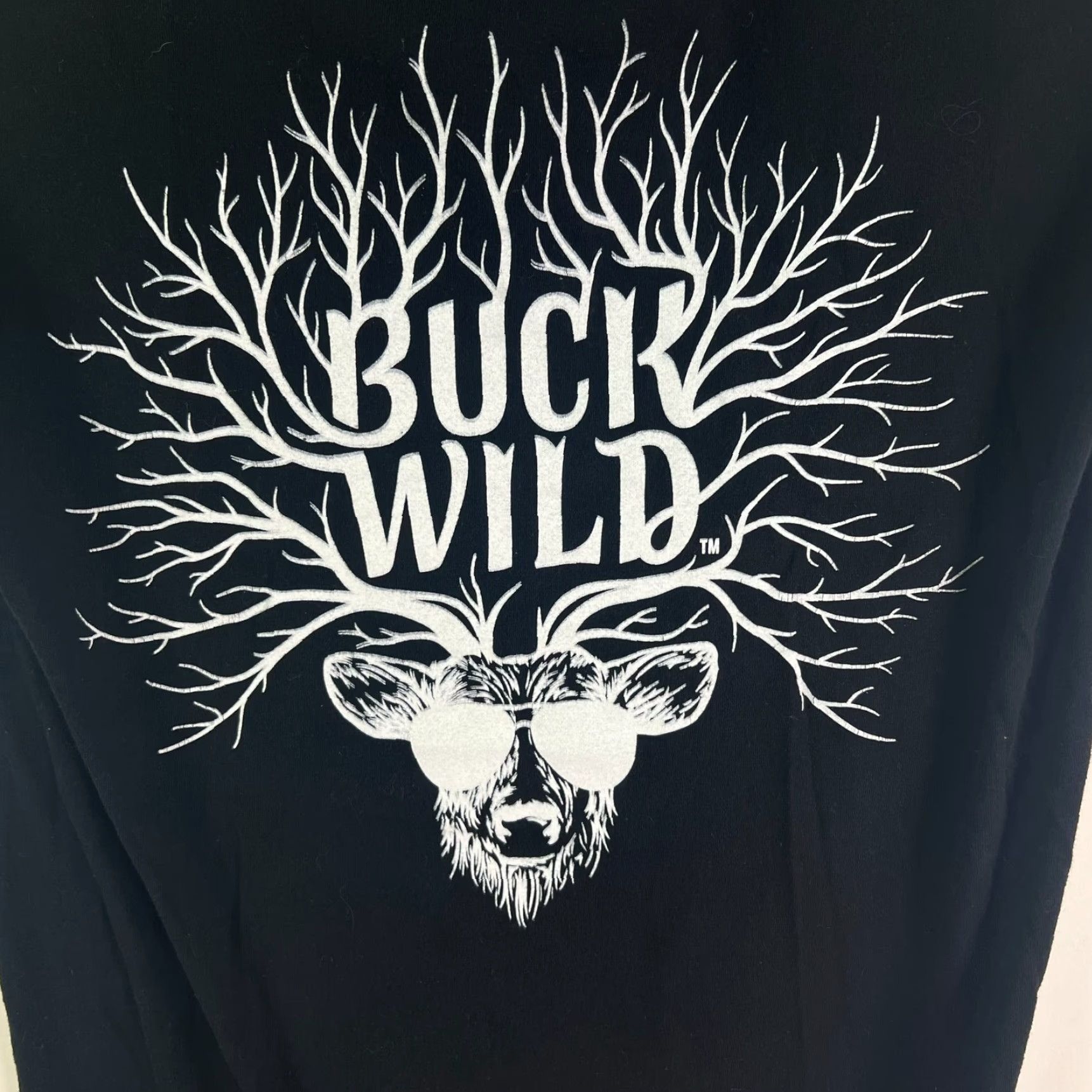 Next Level Next Level Buck Wild Shirt Mens Size S Black Graphic Print Crew Neck Short Sleeve Hunting Size US S / EU 44-46 / 1 - 2 Thumbnail