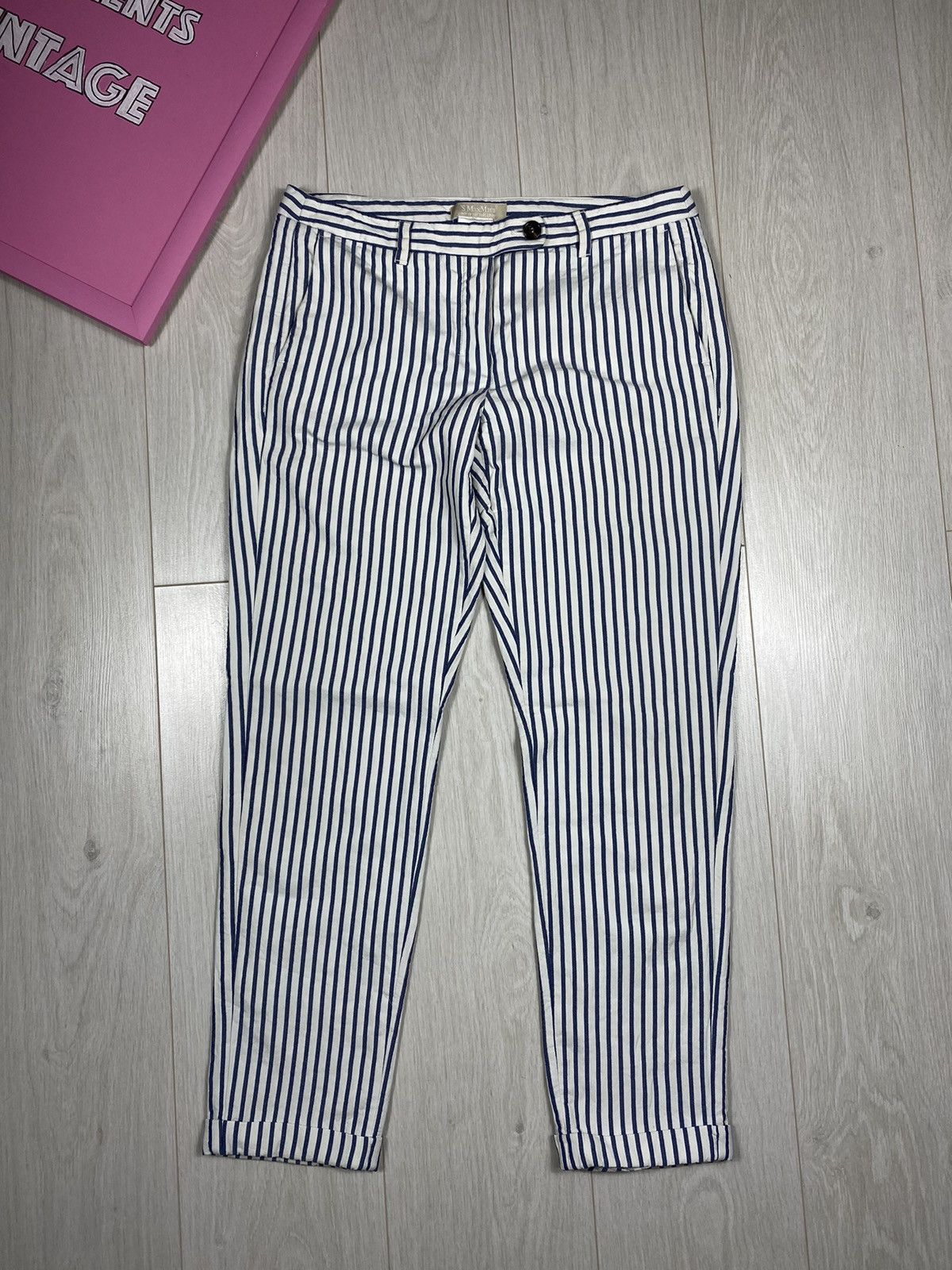 Max Mara ‘S Max Mara Striped Pants Size 28" / US 6 / IT 42 - 2 Thumbnail