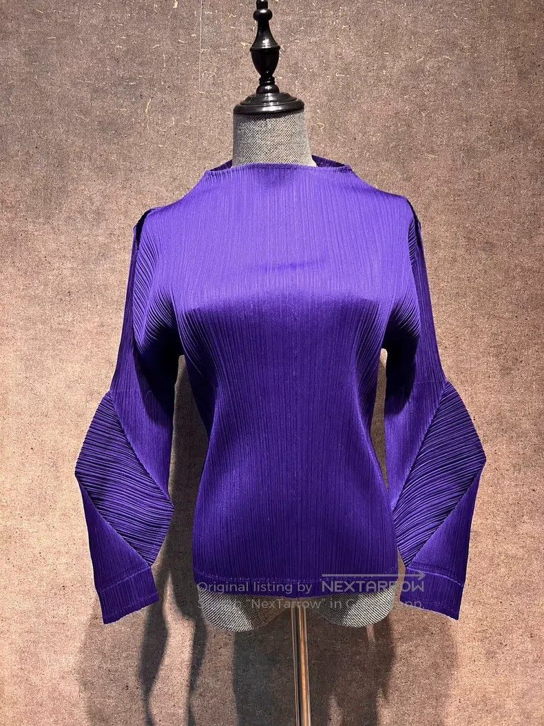 Issey Miyake Issey Miyake Purple Twist Top Size L / US 10 / IT 46 - 8 Thumbnail