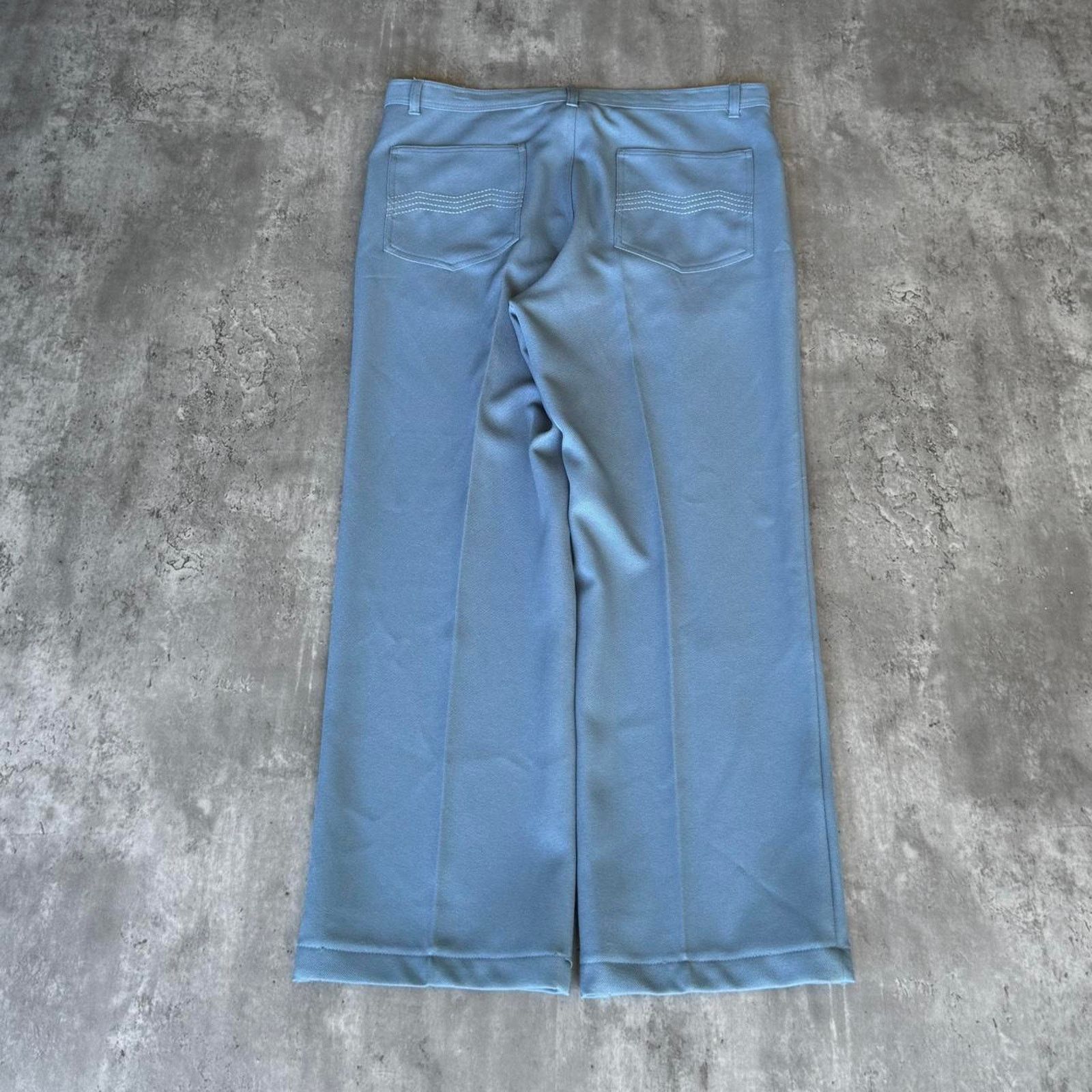 Blair × Japanese Brand Vintage 1990s John Blair Embroidered Blue Dress Pants Size US 37 - 2 Thumbnail