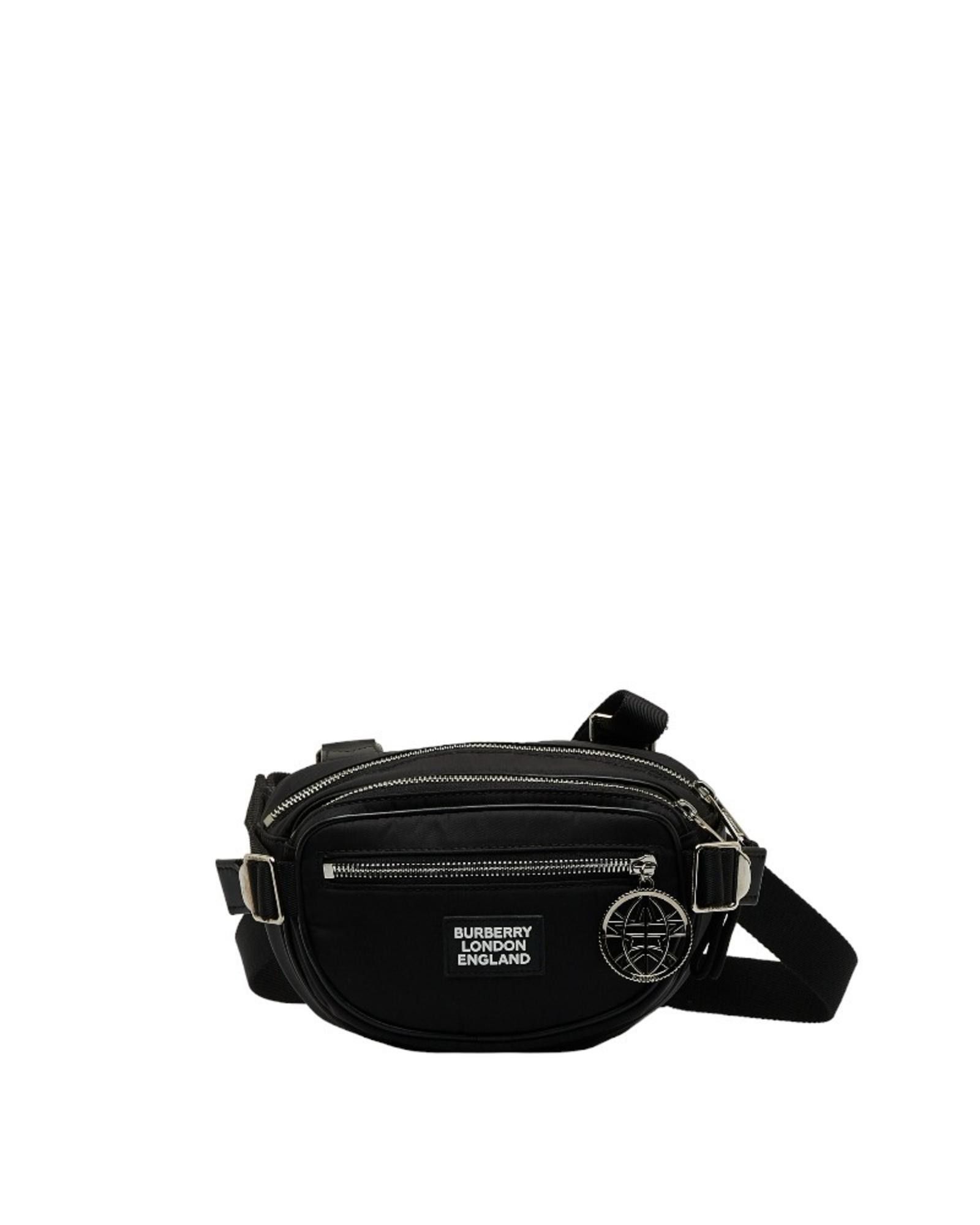 image of Burberry Black Synthetic Designer Bag, Men's