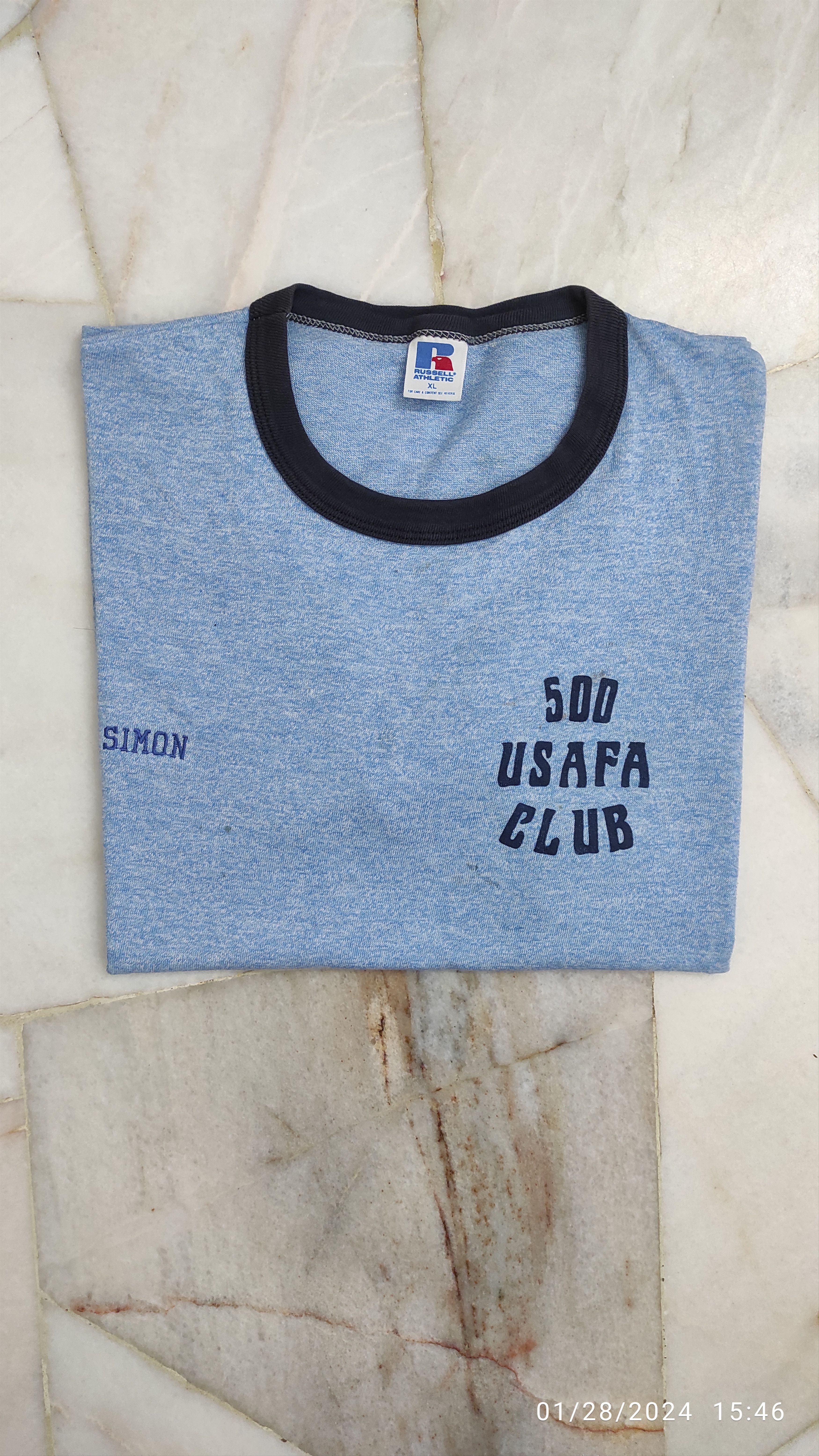 Sports Specialties Vintage 80's USAFA CLUB TRIBLEND RAYON TEE Size US XL / EU 56 / 4 - 11 Thumbnail