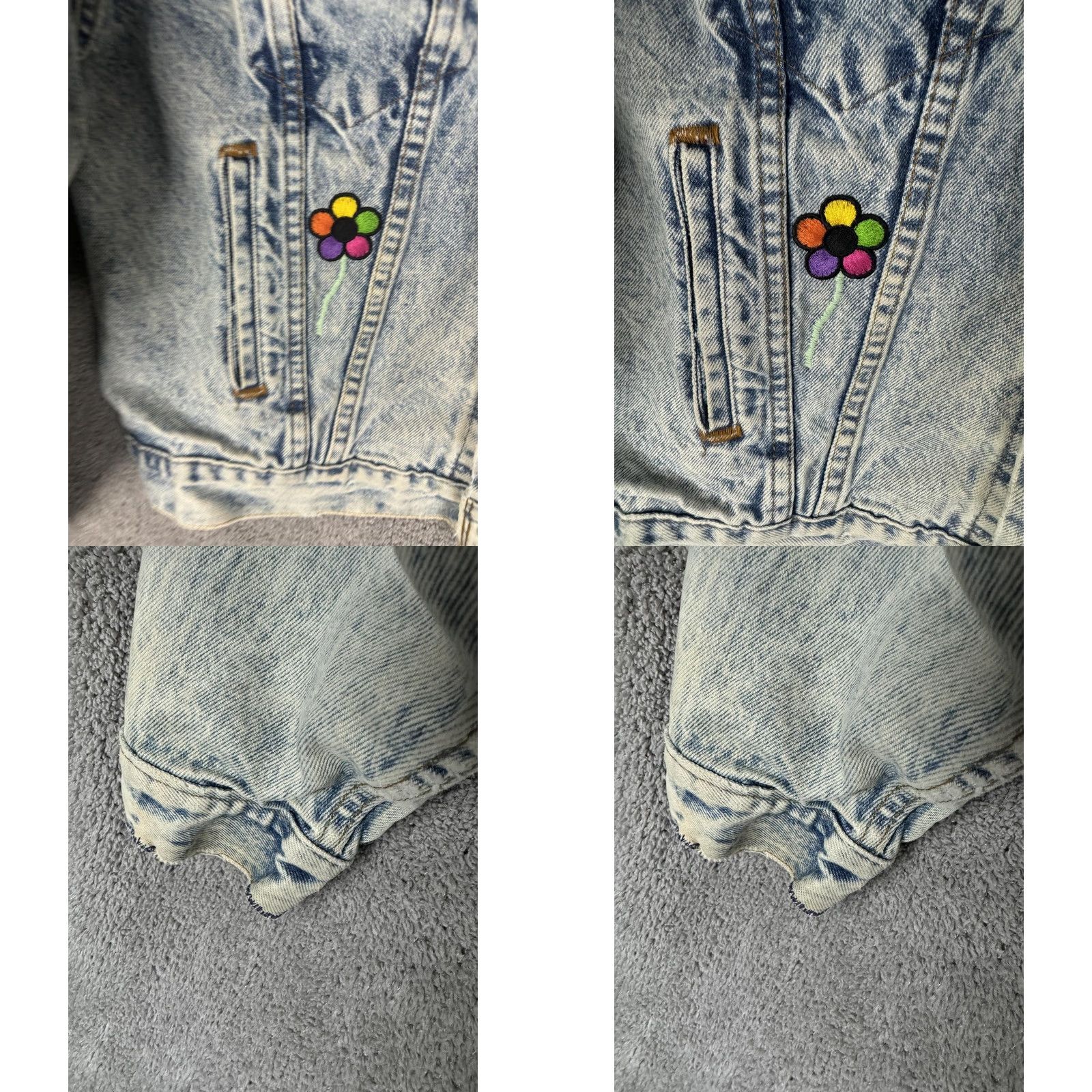 Levi's VINTAGE Levi's Jacket Mens L Denim Trucker Sun Flower 70507 90s Hippie Casual Cotton USA Size US L / EU 52-54 / 3 - 9 Thumbnail