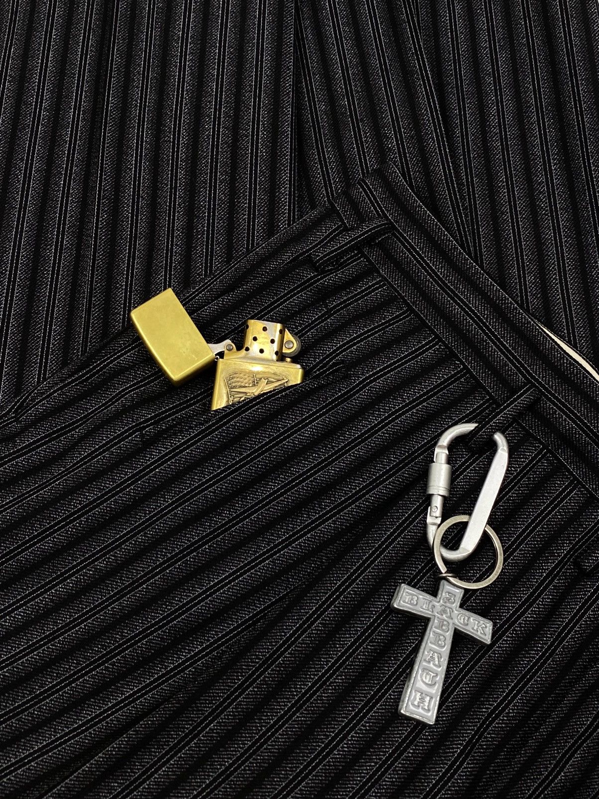 Japanese Brand 💸SOLD P4YP4I💸 Japanese Stripe Pants Pleated Trouser Size US 34 / EU 50 - 5 Thumbnail