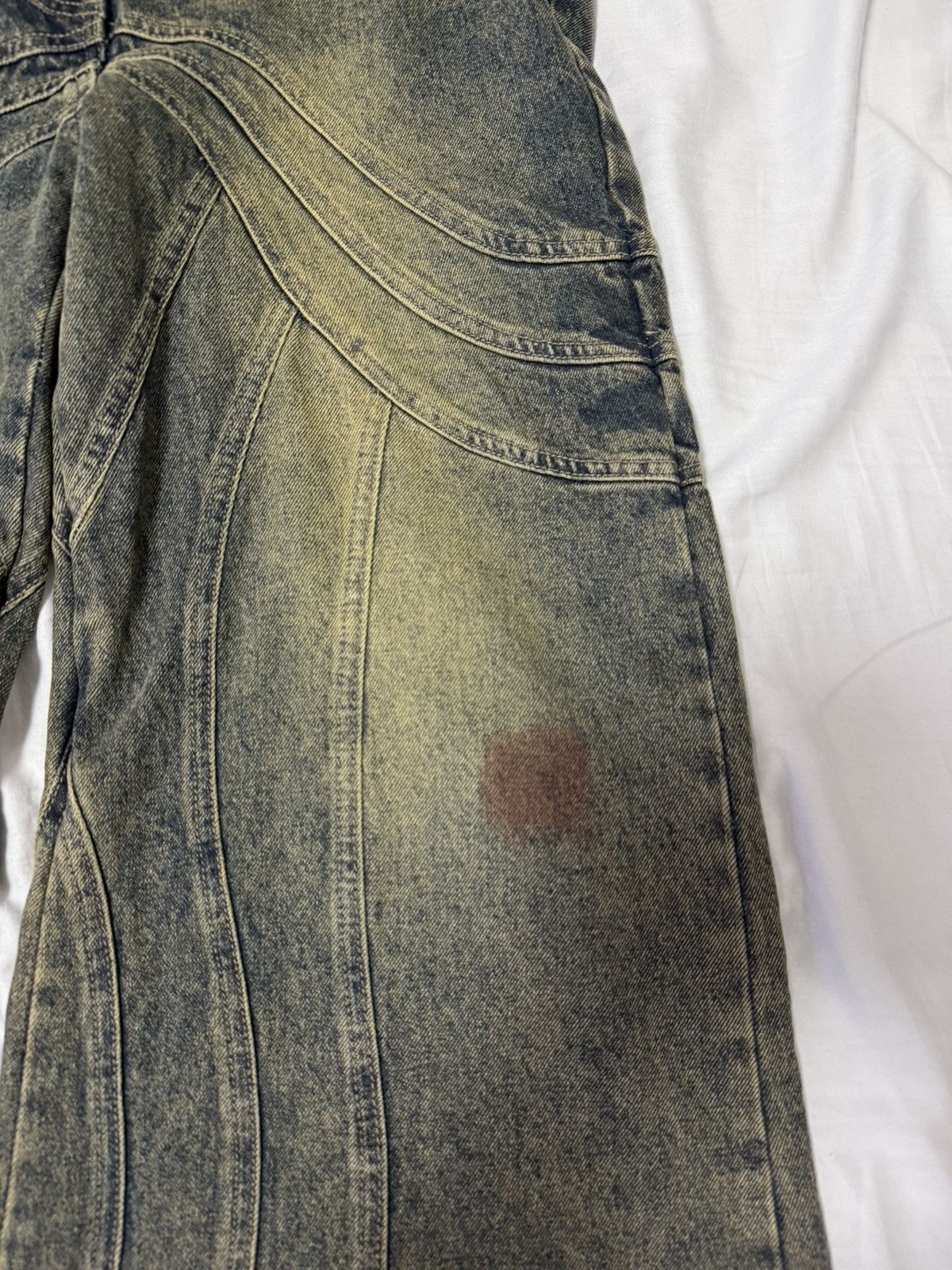 No Faith Studios No Faith Studios Wave Denim Jeans Green Distressed Size US 30 / EU 46 - 9 Thumbnail