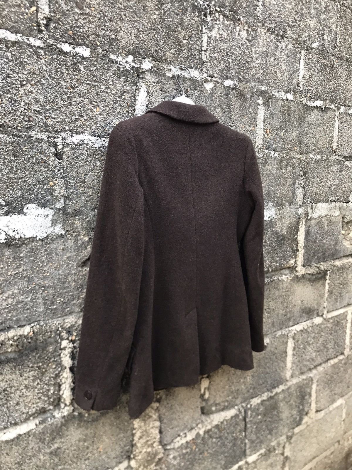 agnes b. ⚡️Vintage Agnes.B Dark Brown Wool Coat Jacket Size XS / US 0-2 / IT 36-38 - 13 Thumbnail