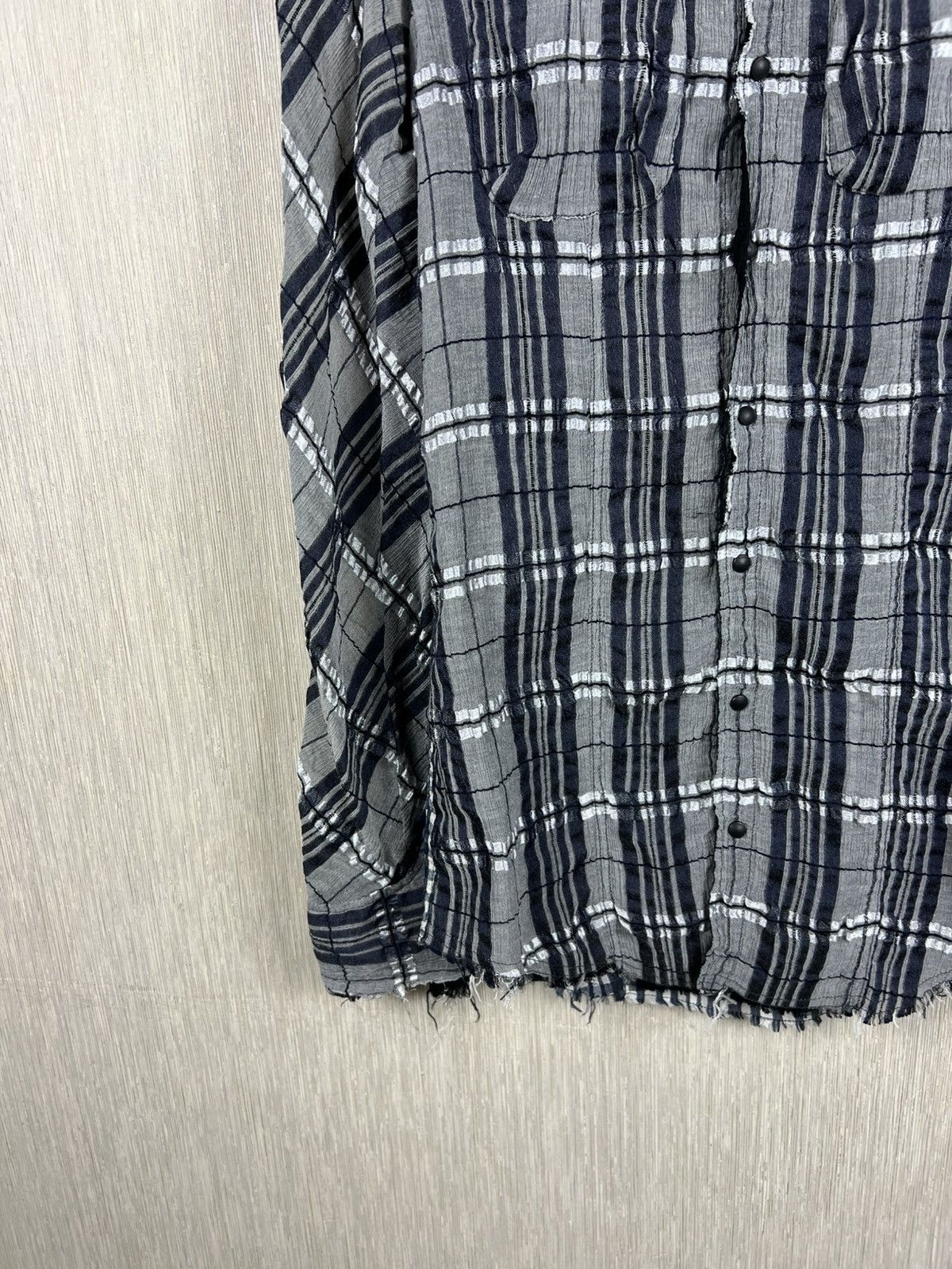 Le Grande Bleu (L.G.B.) L.G.B Le Grande Bleu rockabilly ripped plaid button up shirt Size US S / EU 44-46 / 1 - 6 Thumbnail