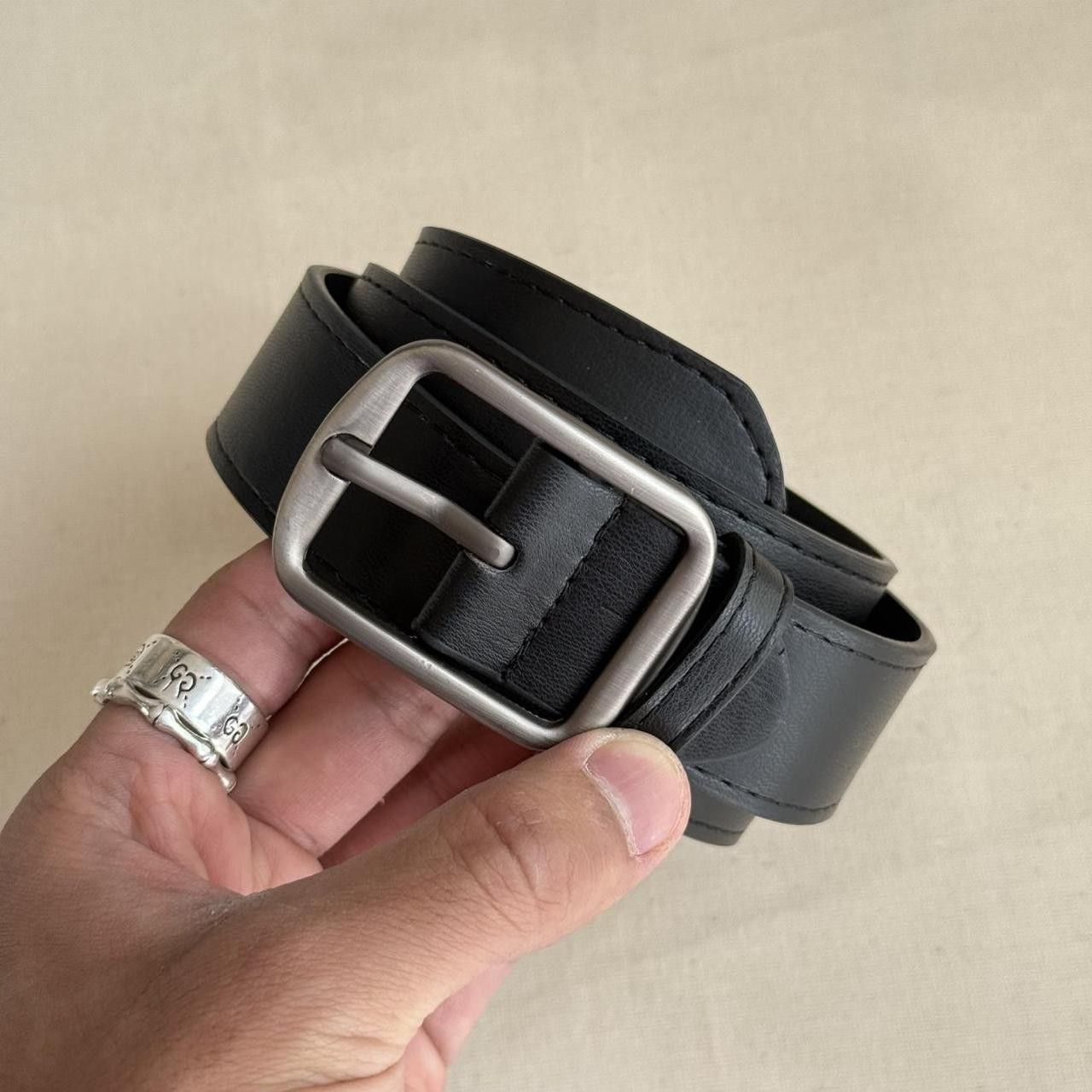 Japanese Brand y2k black american western simple design belt Size ONE SIZE - 6 Thumbnail