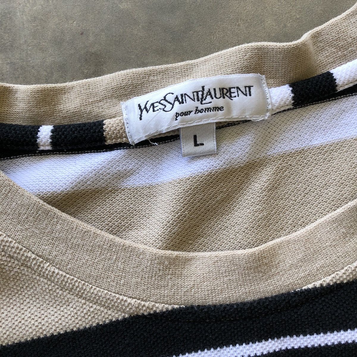 Yves Saint Laurent YSL Yves Saint Laurent Nice Stripe T-Shirt Size US L / EU 52-54 / 3 - 4 Thumbnail