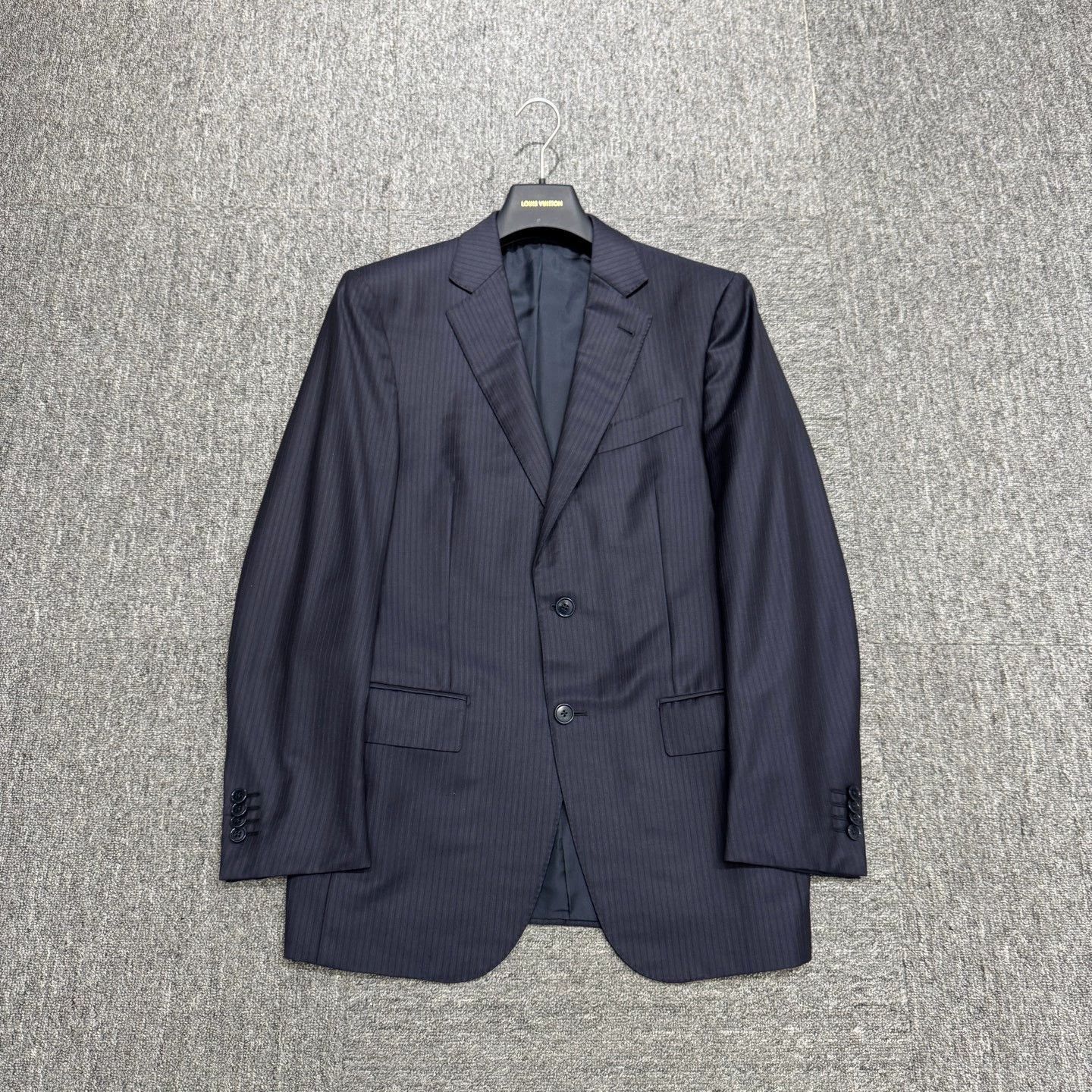 Ermenegildo Zegna Blue Pinstripe Formal Suit Jacket Size US M / EU 48-50 / 2 - 1 Thumbnail