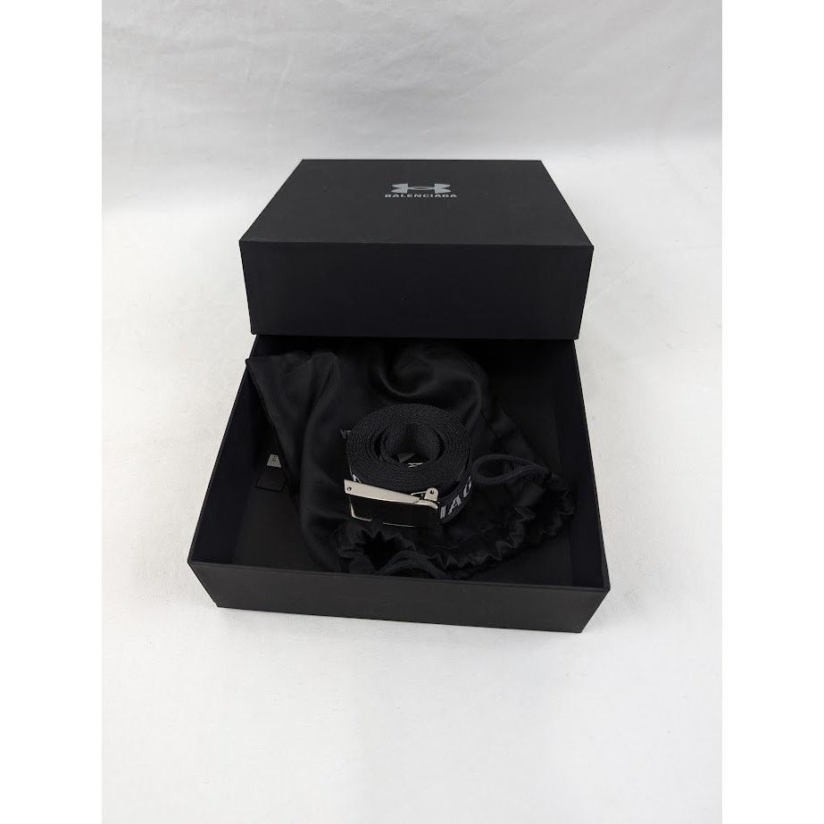 Balenciaga × Under Armour o1rshd1 Size:OS / Jacquard Web Belt in Black/White Size ONE SIZE - 14 Thumbnail