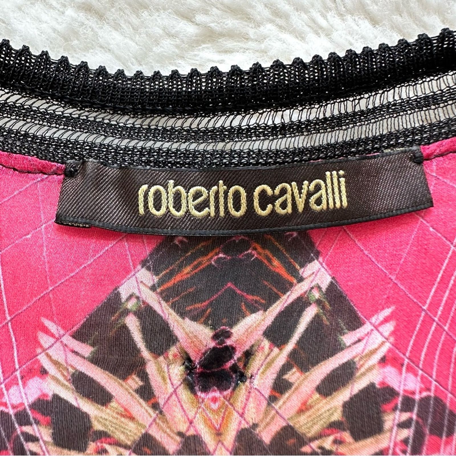 Roberto Cavalli Roberto Cavalli silk blouse size 46IT or 10 US Authentic Size L / US 10 / IT 46 - 5 Thumbnail