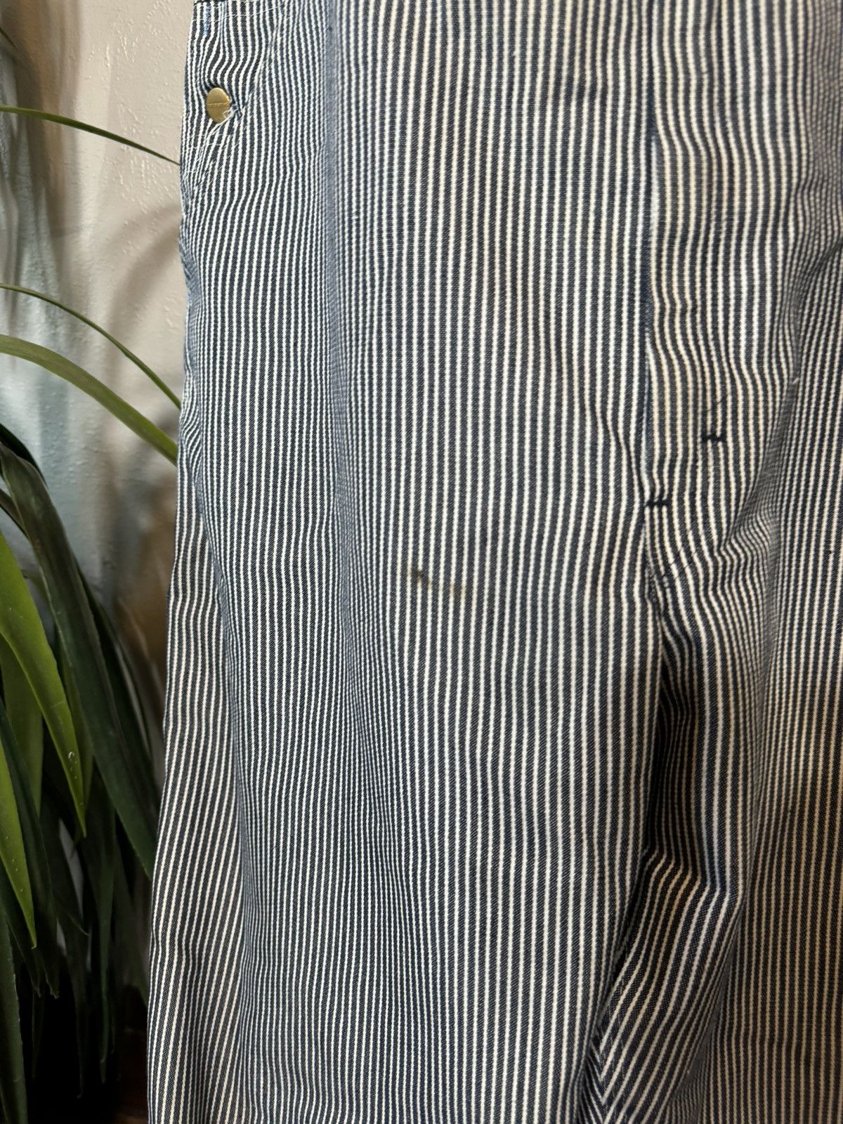 Vintage Vintage Toughskins Sears Striped Conductor Overalls 32 x 30 Size US 32 / EU 48 - 3 Thumbnail