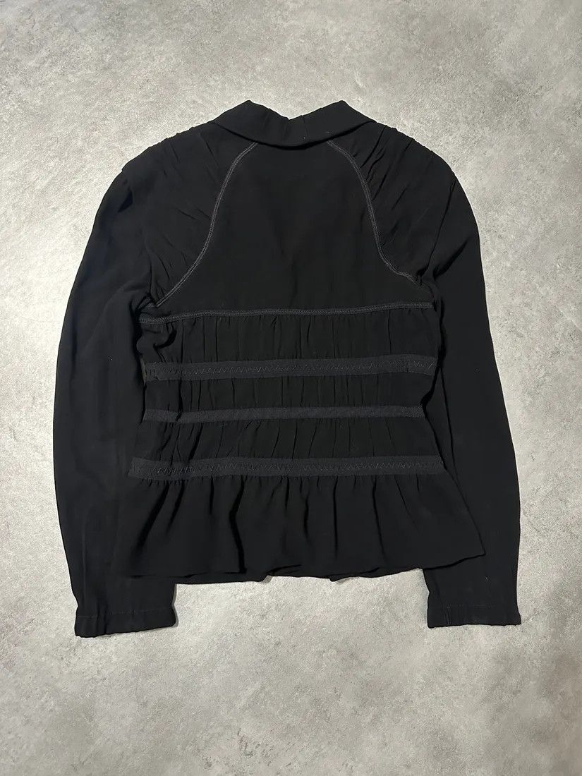 Prada × Vintage SS2007 Prada Black Pleats Shirt Size US S / EU 44-46 / 1 - 2 Thumbnail