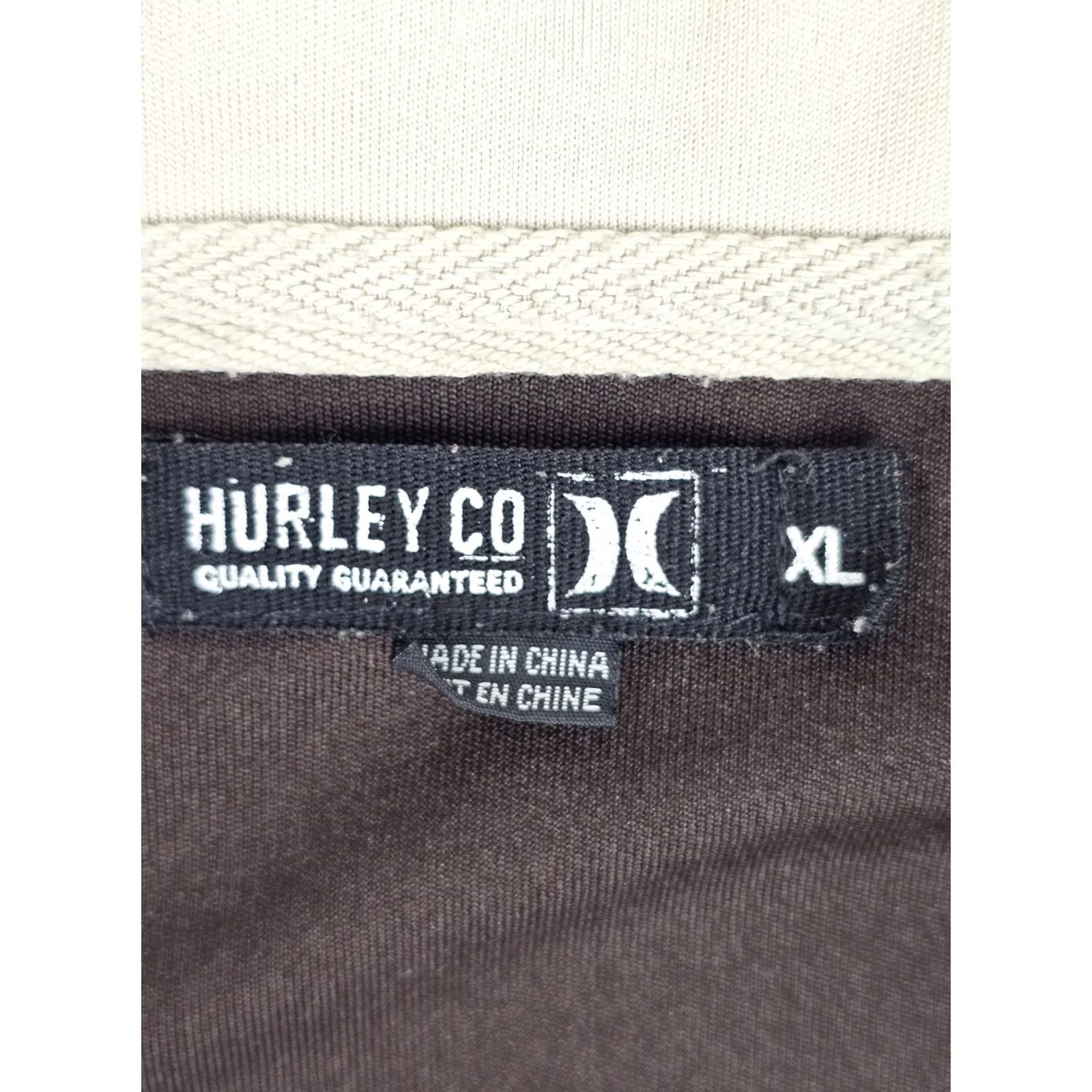 Hurley Hurley Y2K Full Zip Jacket Sweater Embroidered Logo Mens XL Beige Brown EUC Size US XL / EU 56 / 4 - 4 Thumbnail