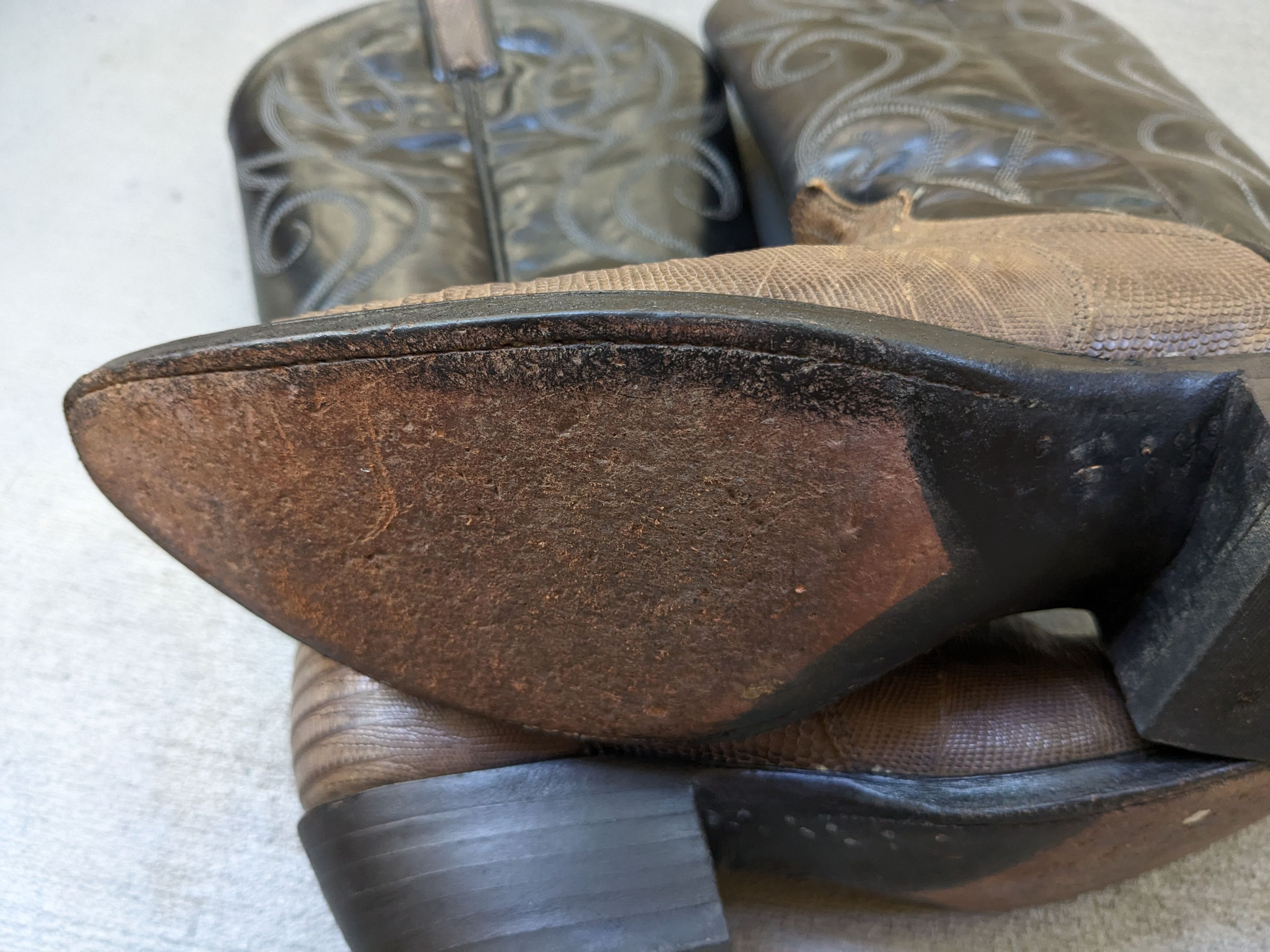 Dan Post Dan Post Cowboy Boots 9 D Olive Green Black Lizard USA Size US 9 / EU 42 - 17 Thumbnail