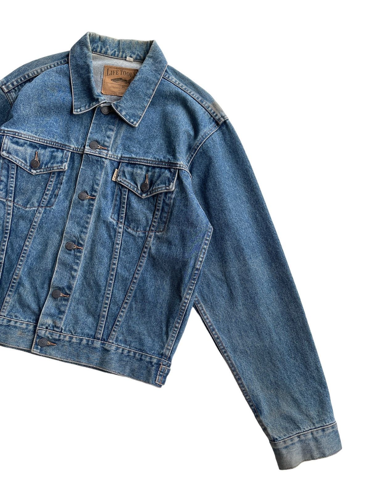 Japanese Brand Vintage Life Tools Trucker Denim Jacket Size US L / EU 52-54 / 3 - 9 Thumbnail