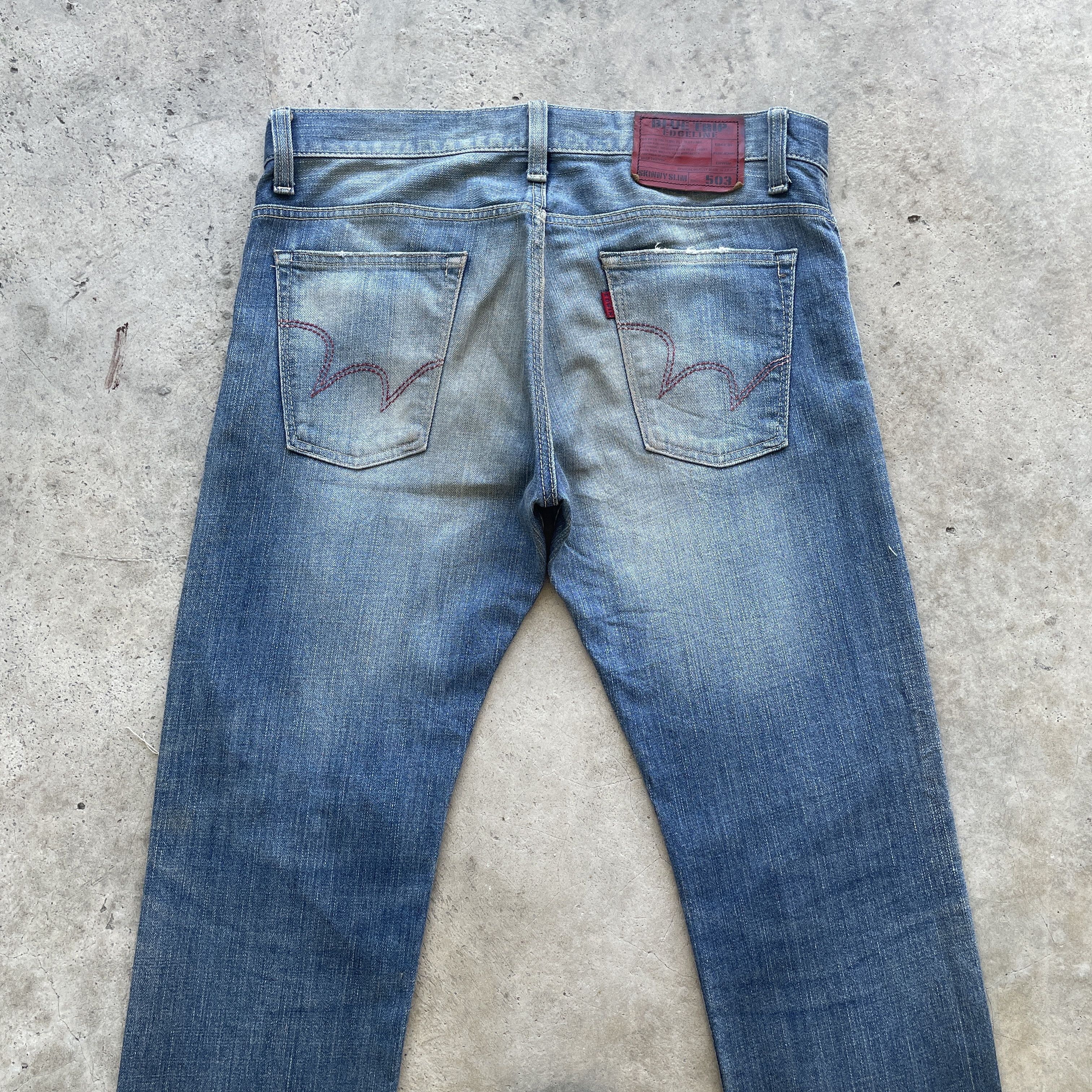 Edwin × Japanese Brand VINTAGE EDWIN DISTRESSED DENIM FADED RUSTY PANTS JEANS W36 Size US 36 / EU 52 - 9 Thumbnail