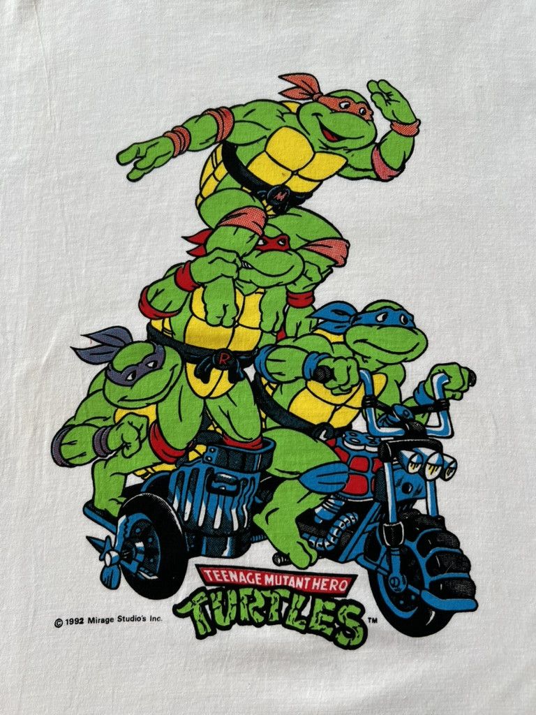 Cartoon Network Vintage 1992 Teenage Mutant Ninja Turtles Hero Cartoon Tee Size US S / EU 44-46 / 1 - 4 Thumbnail