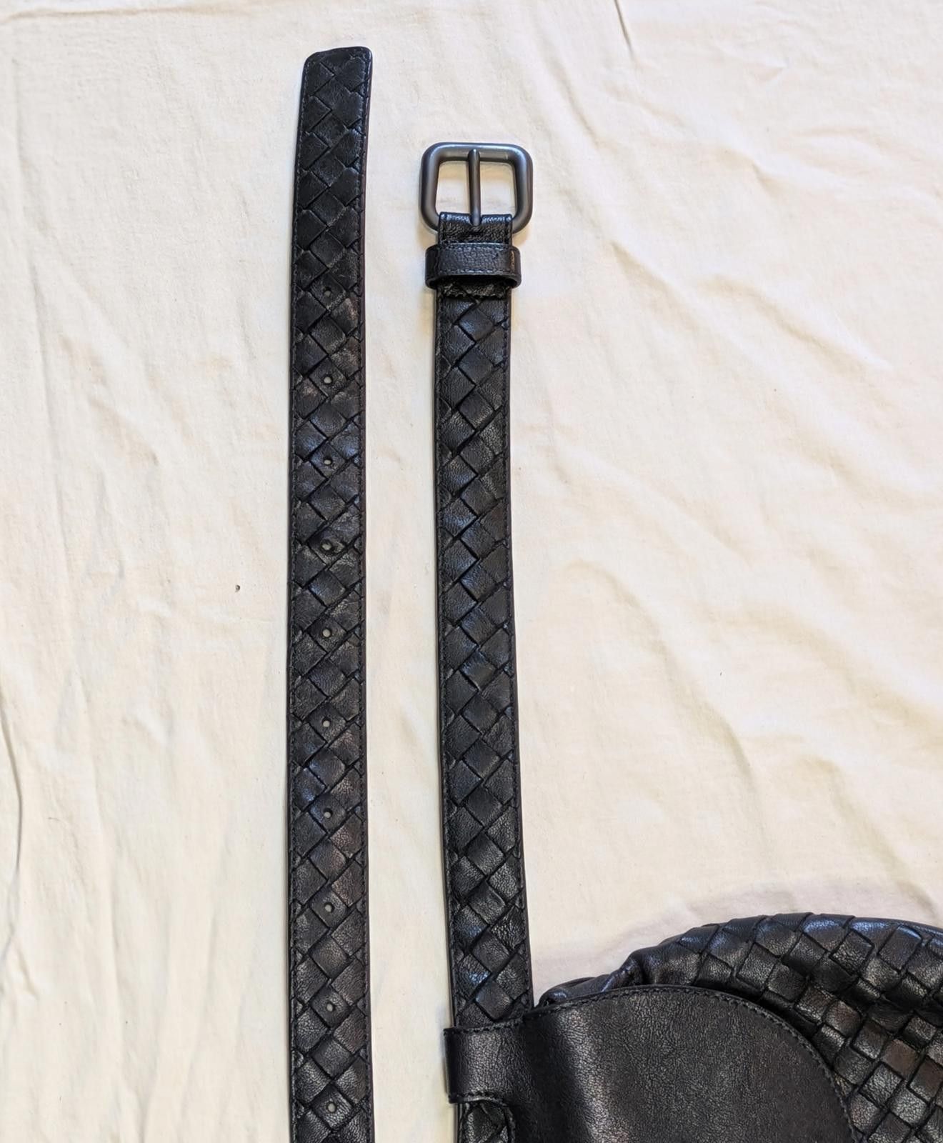 Bottega Veneta Bottega Veneta Flap Belt Bag Intrecciato Nappa Nero Black Size ONE SIZE - 8 Thumbnail