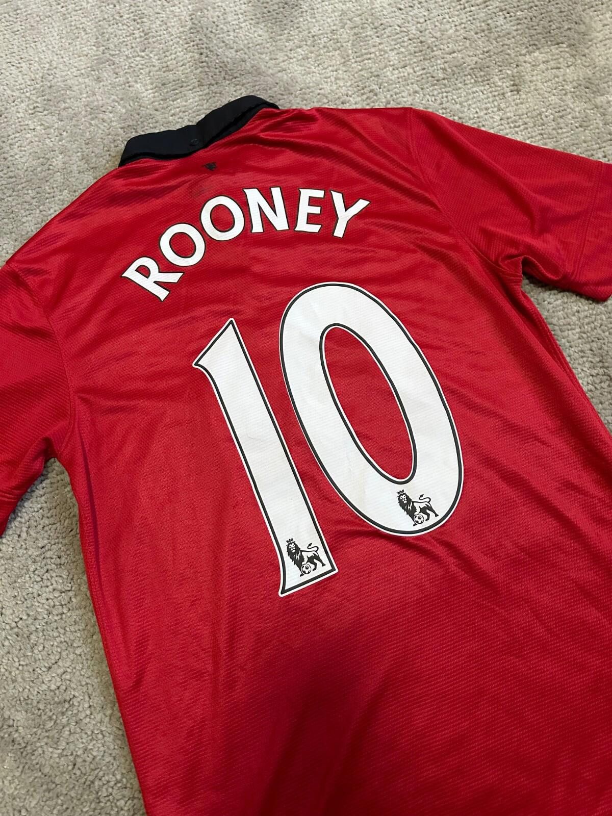 Nike ROONEY #10 MANCHESTER UNITED 2013/14 FOOTBALL SHIRT SOCCER Size US M / EU 48-50 / 2 - 9 Thumbnail