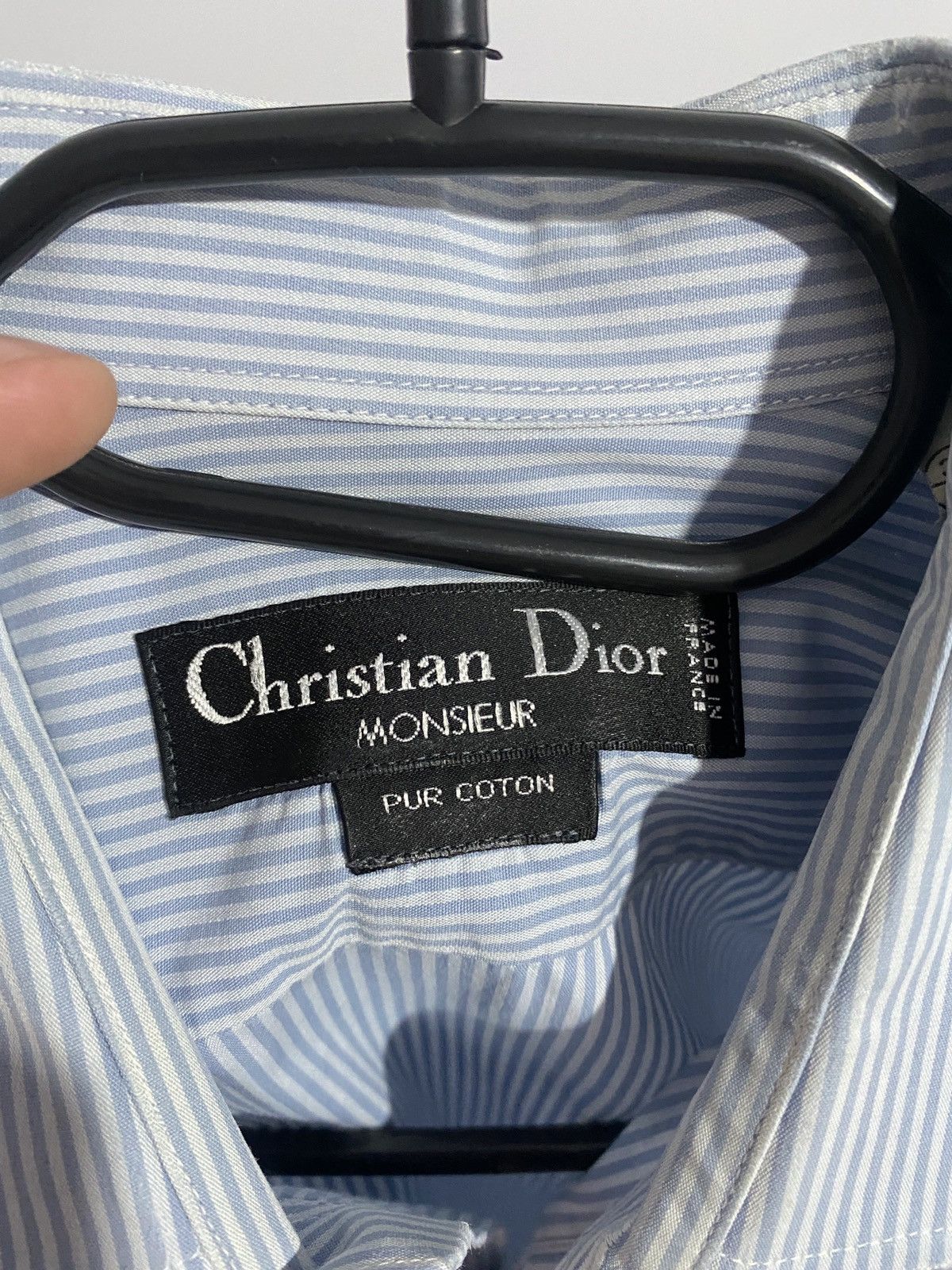 Christian Dior Monsieur Vintage Christian Dior monsieur stripped shirt button up Size US XL / EU 56 / 4 - 2 Thumbnail