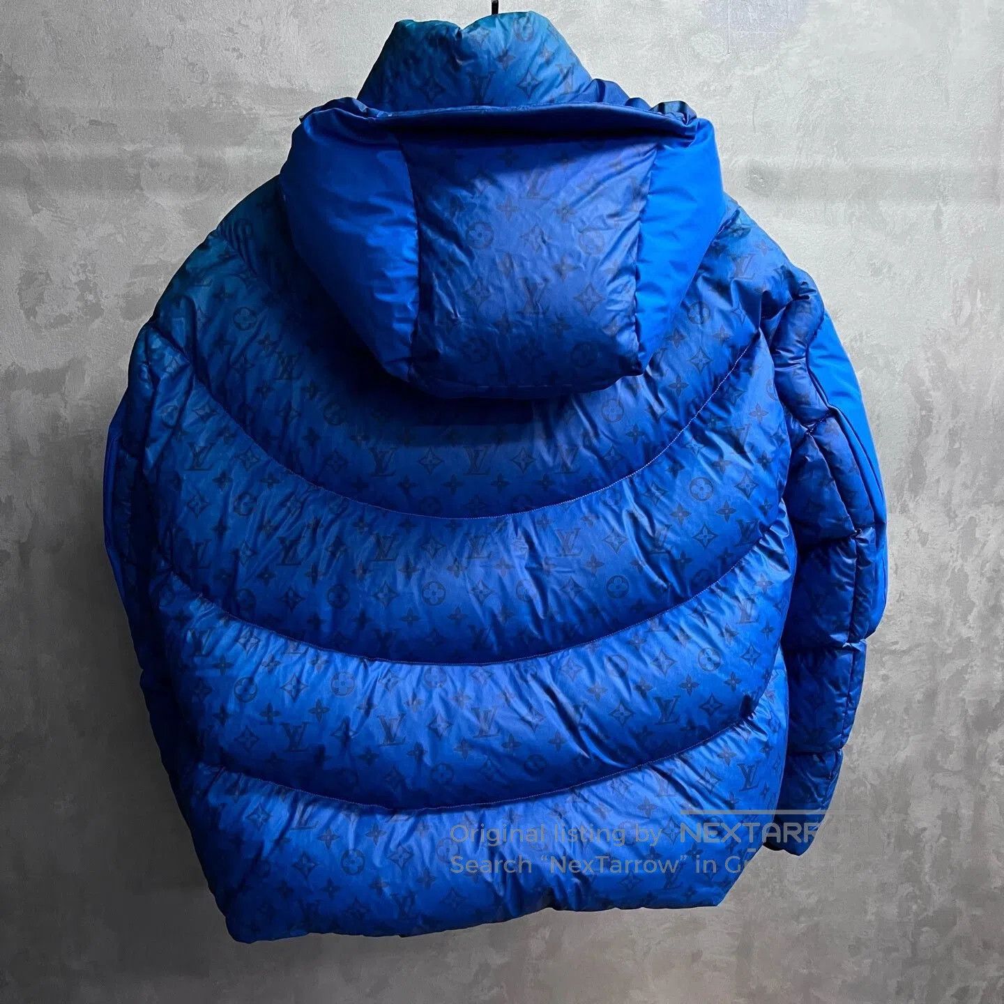 Louis Vuitton Louis Vuitton Blue Logo Print Hooded Down Jacket. Size US M / EU 48-50 / 2 - 2 Thumbnail