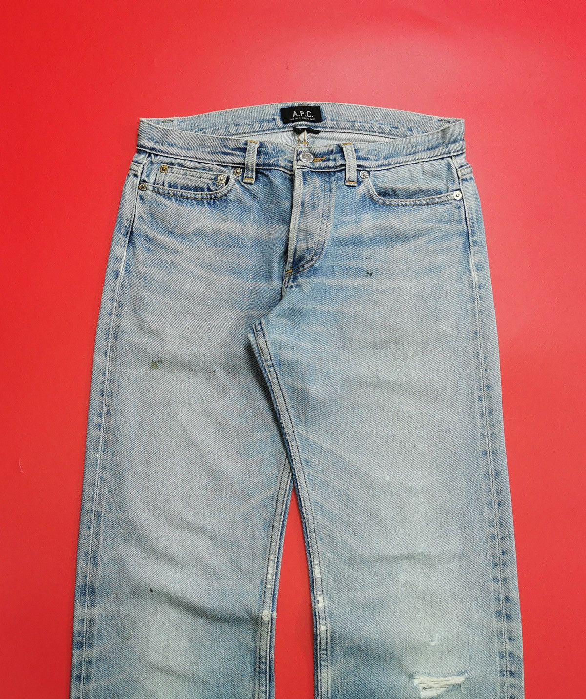 A.P.C. Thrashed APC Selvedge Jeans Size US 30 / EU 46 - 3 Thumbnail
