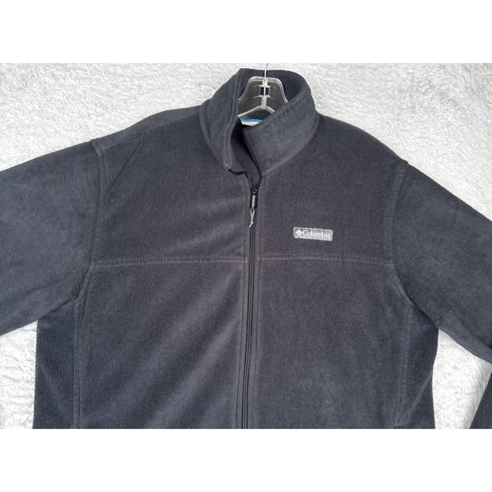 Vintage Columbia Jacket Mens Large Gray Full Zip Fleece Outdoor Windbreaker Pockets Zipper Logo Size US L / EU 52-54 / 3 - 7 Thumbnail