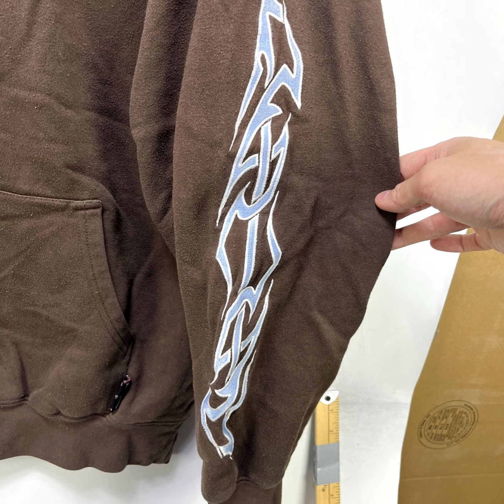 Vintage VINTAGE Sapphire Lounge Hoodie XL Men Brown Cotton Fleece Hooded Long Sleeve Winter Fall Spring Size US XL / EU 56 / 4 - 3 Thumbnail