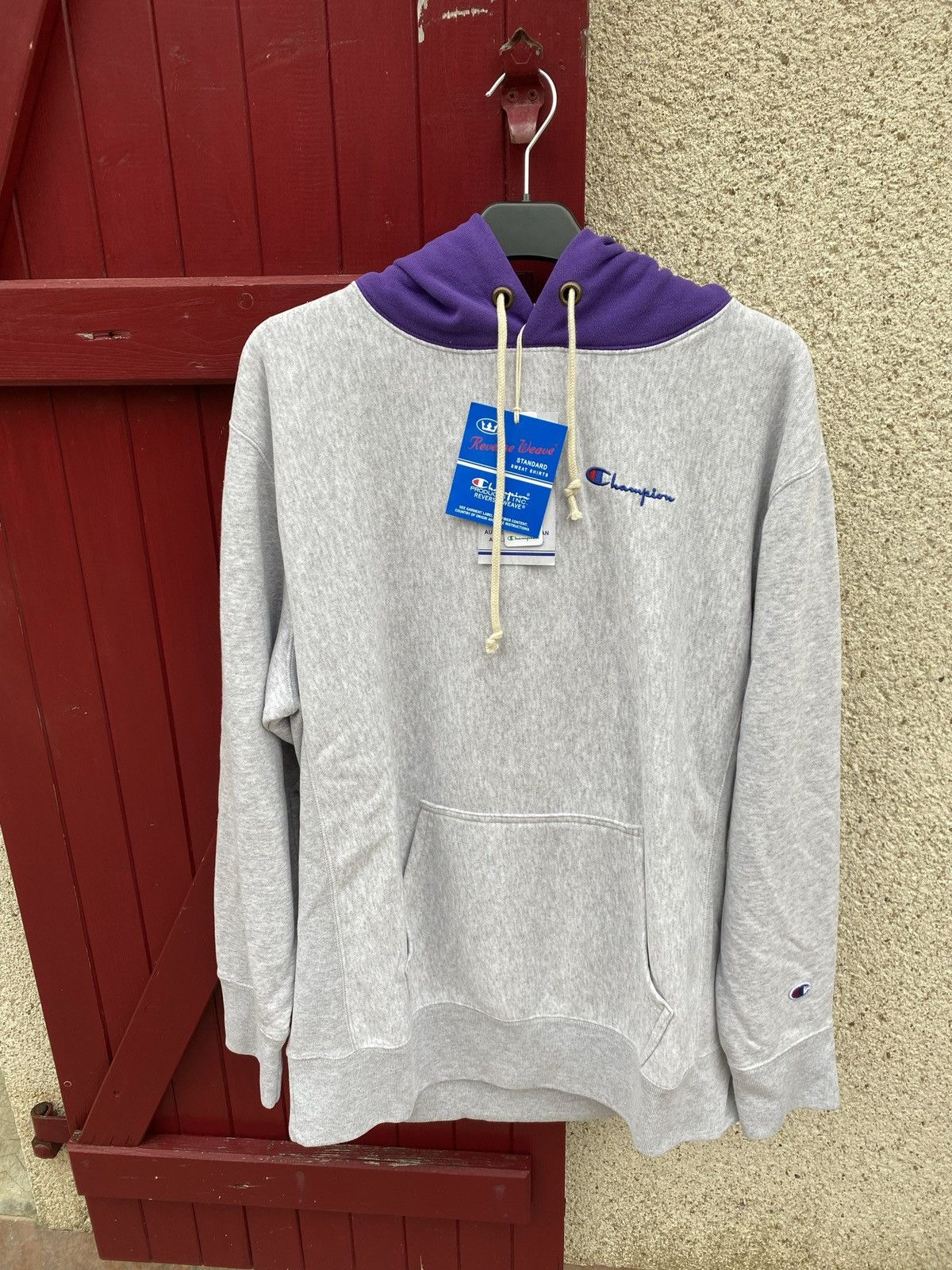 Champion Champion reverse weave sweatshirt grey and purple Size US M / EU 48-50 / 2 - 1 Thumbnail