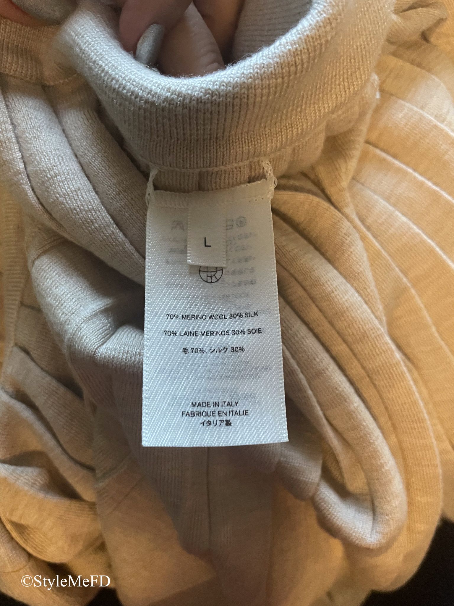 The Row The Row "Coraline" Beige Wool Blend Knit Skirt Size 31" - 6 Thumbnail