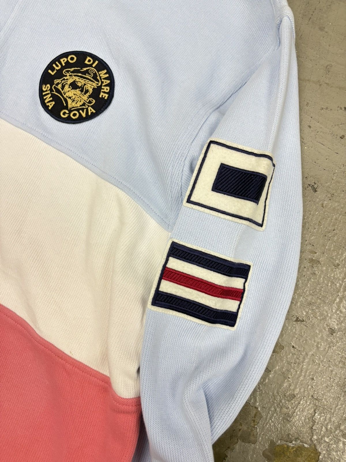 Japanese Brand LUPO DI MARE Sina Cova Sweatshirt Patch Logo Rugby Polo Size US L / EU 52-54 / 3 - 6 Thumbnail